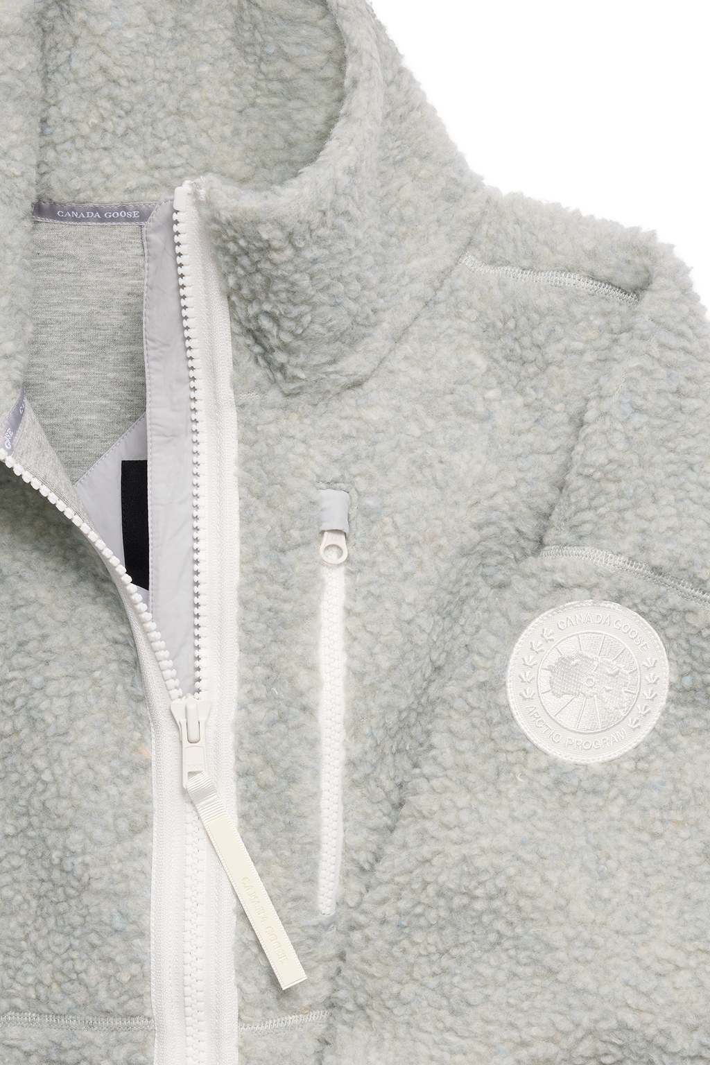 Simcoe Zip Up Fleece Jacket White Disc