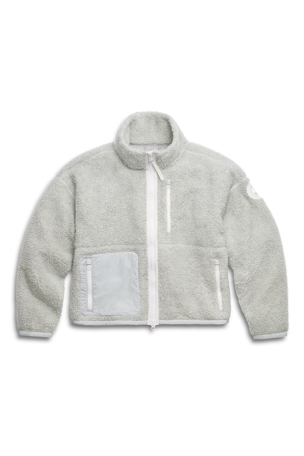 Simcoe Zip Up Fleece Jacket White Disc