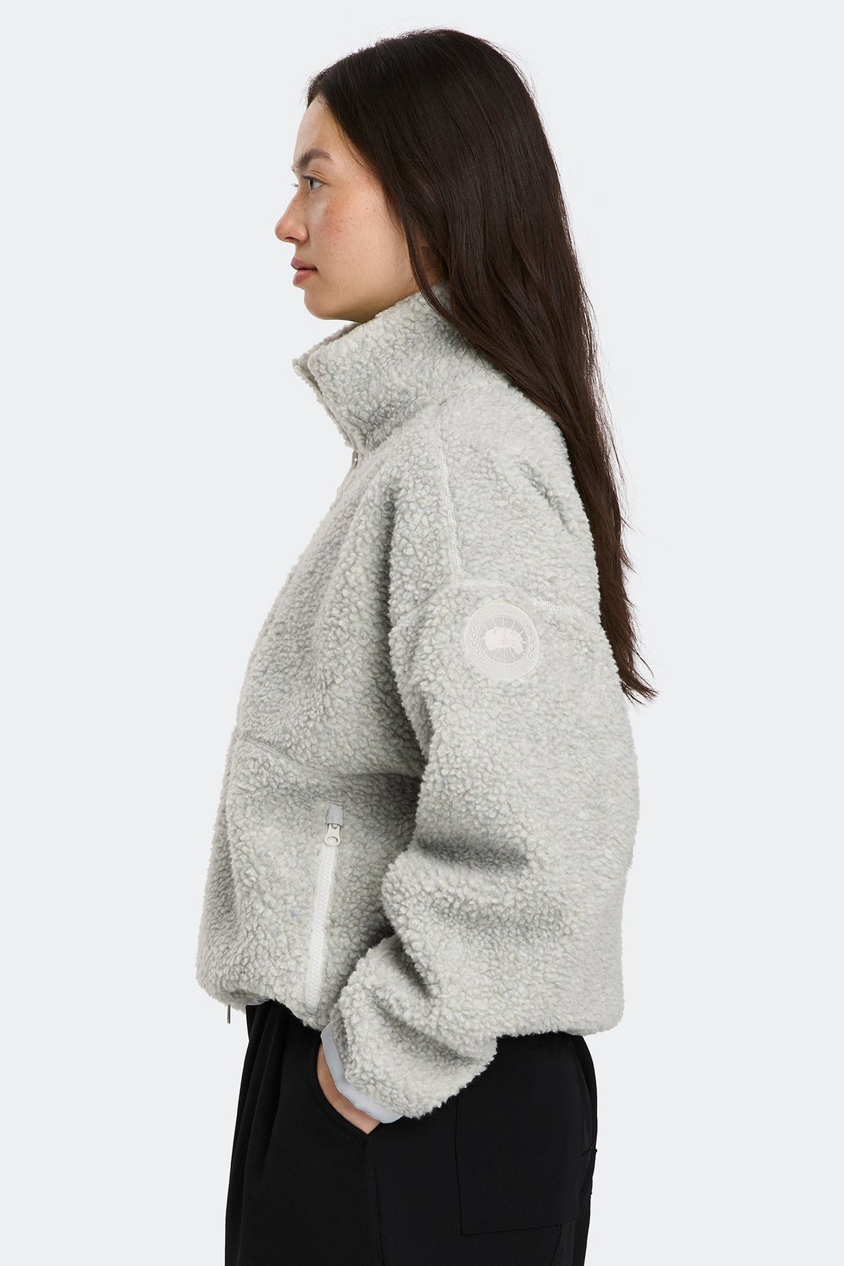 Simcoe Zip Up Fleece Jacket White Disc