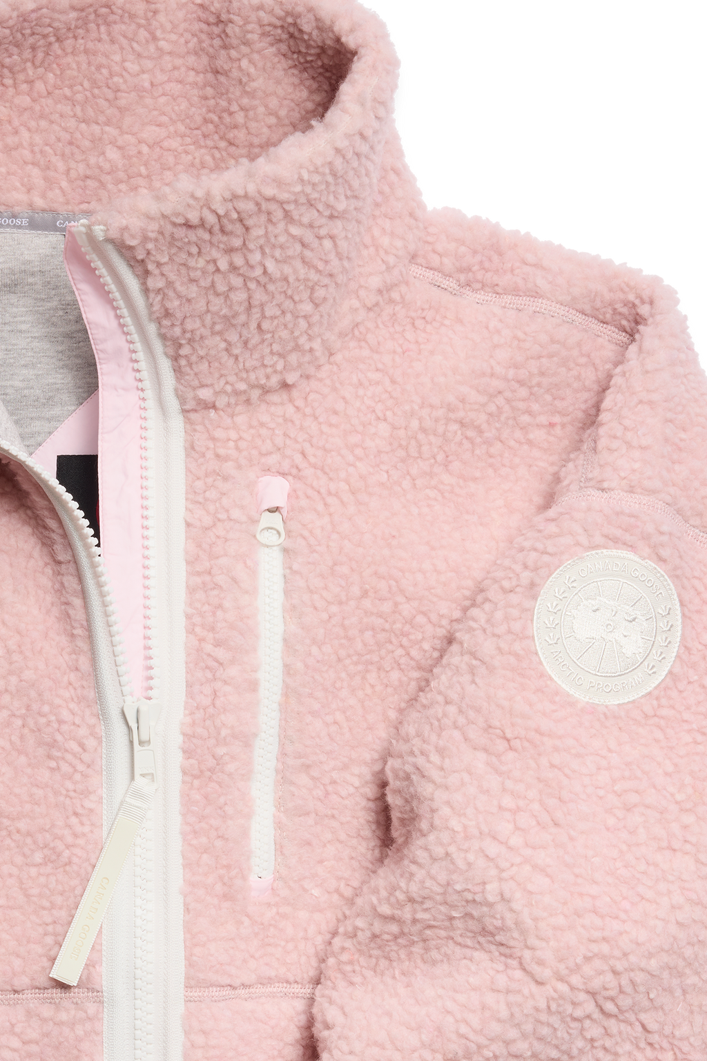 Simcoe Zip Up Fleece Jacket White Disc