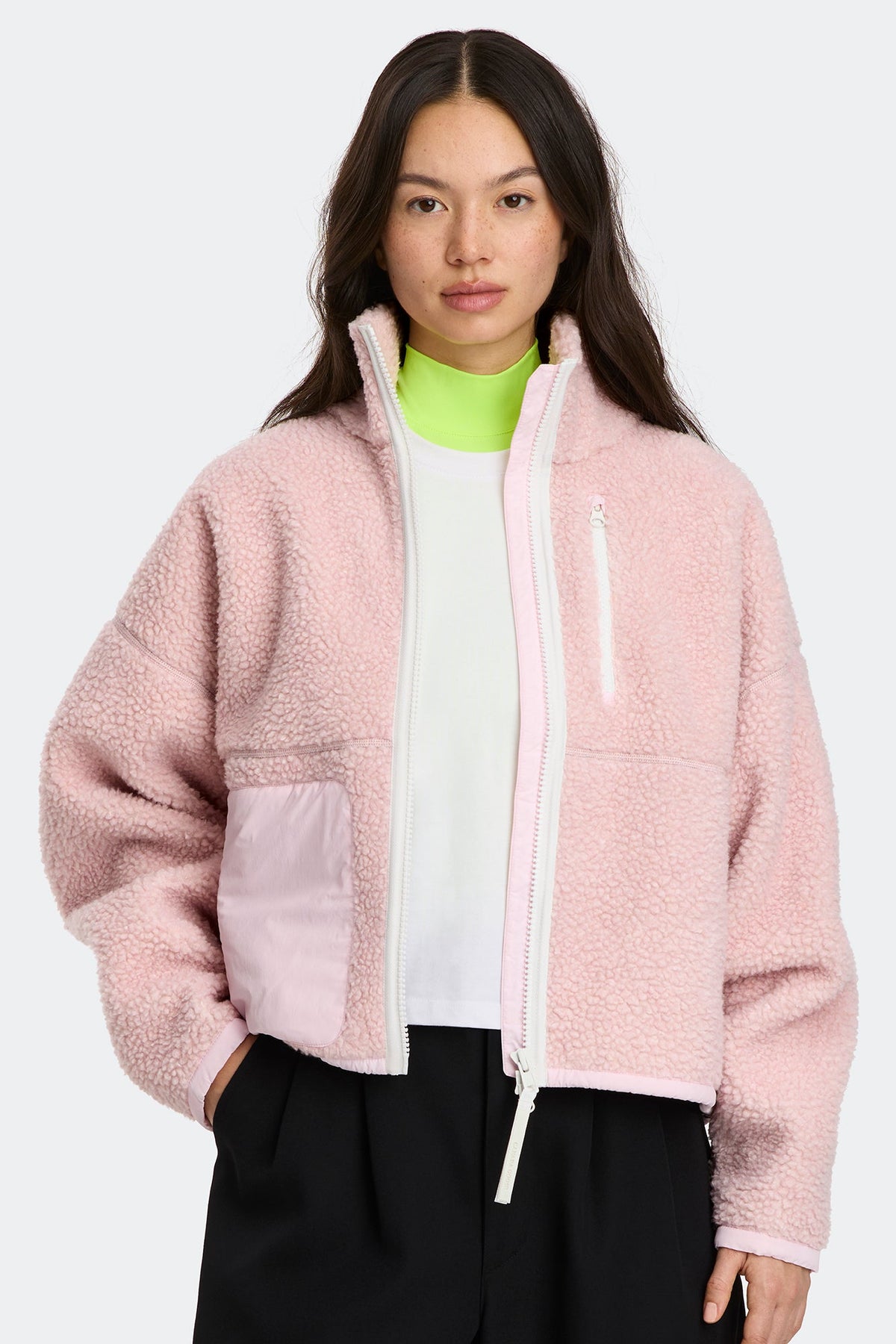Simcoe Zip Up Fleece Jacket White Disc
