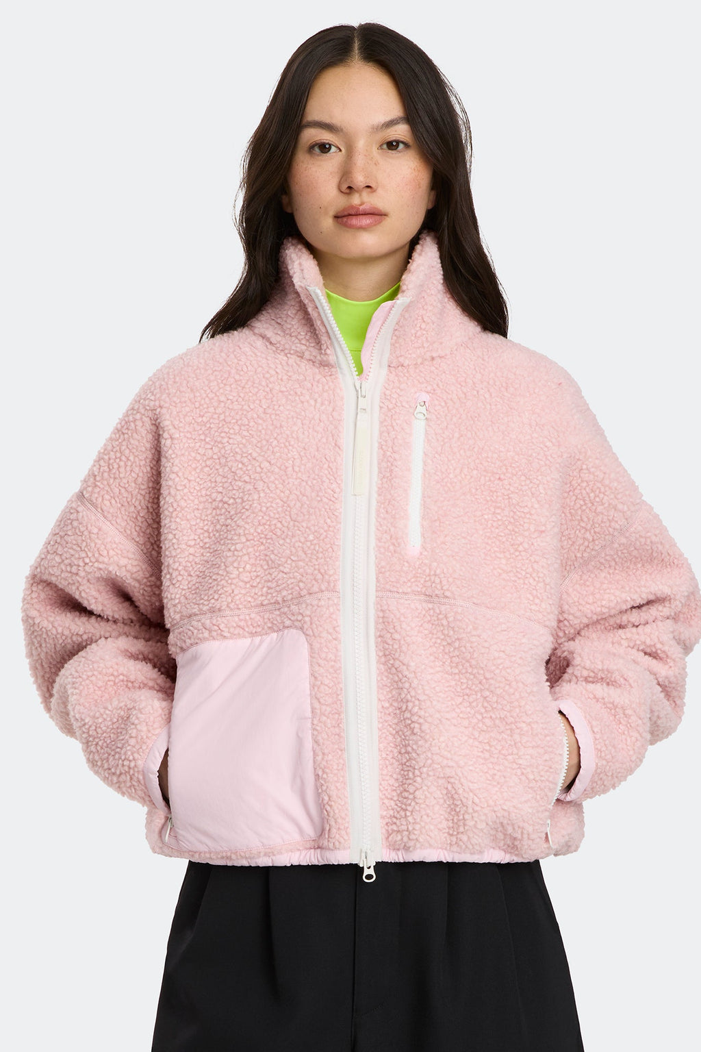 Simcoe Zip Up Fleece Jacket White Disc