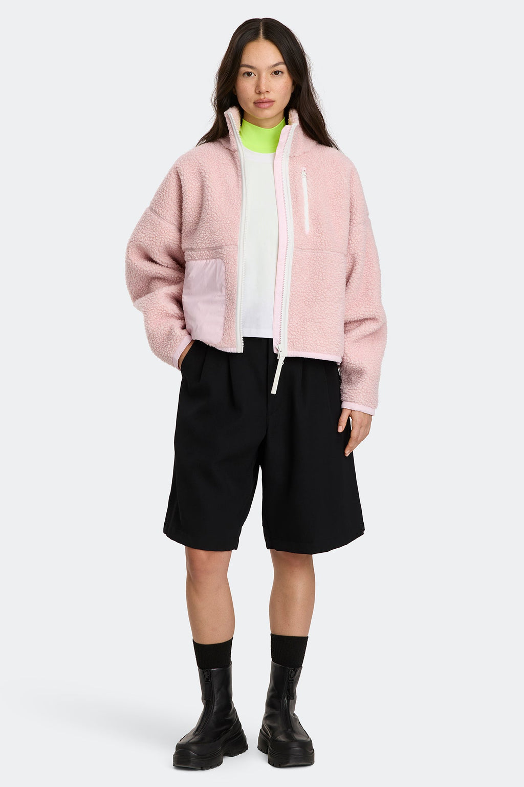 Simcoe Zip Up Fleece Jacket White Disc
