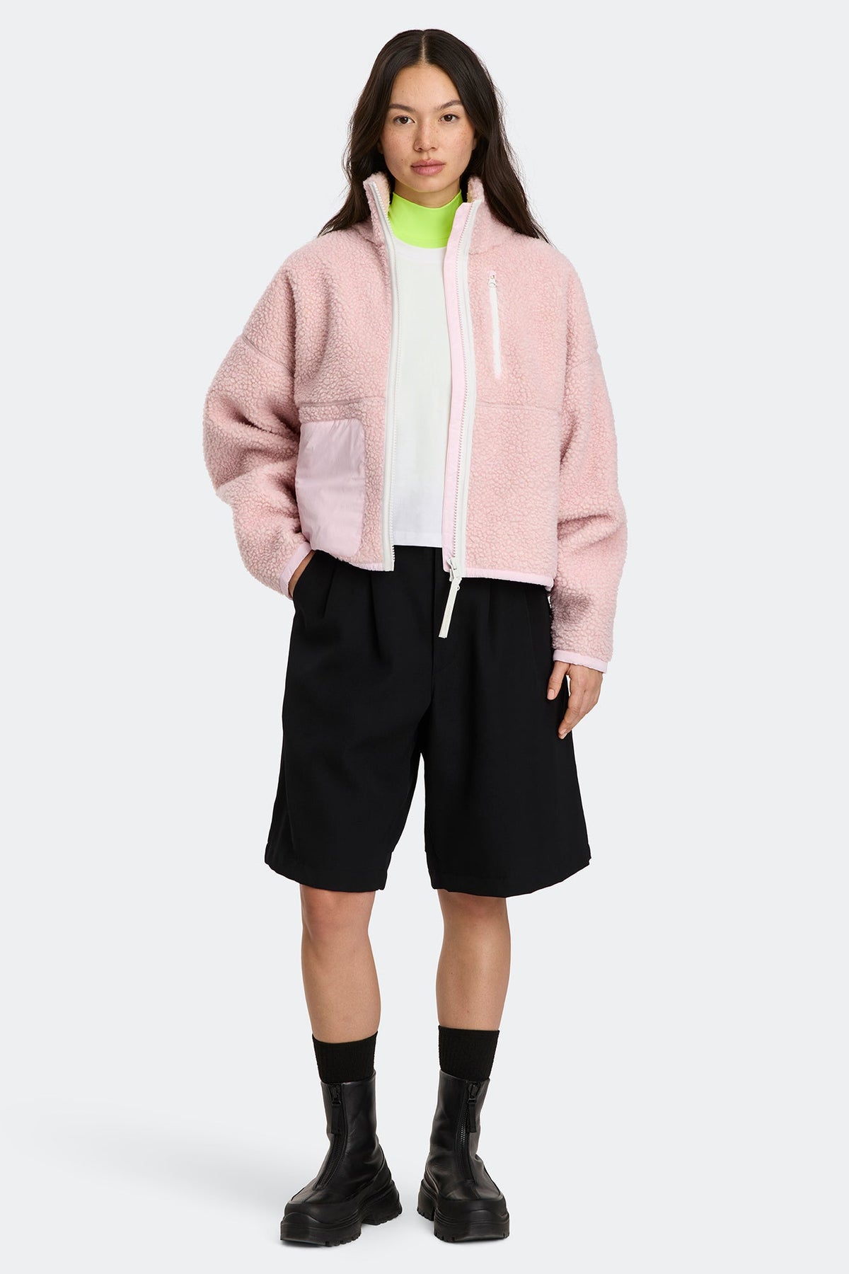 Simcoe Zip Up Fleece Jacket White Disc