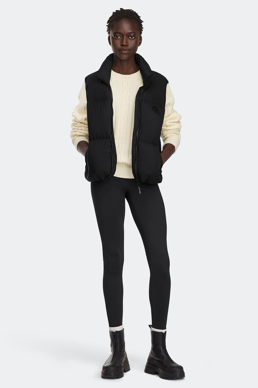 Fallon Puffer Vest Tonal Disc