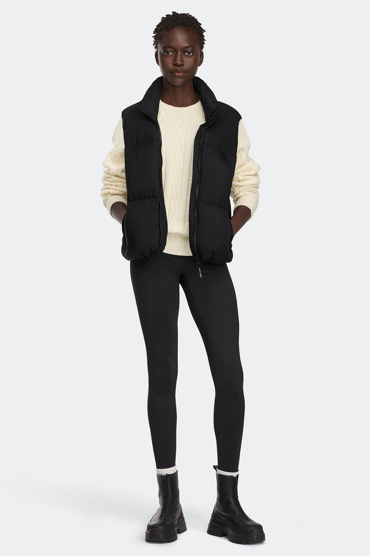 Fallon Puffer Vest Tonal Disc