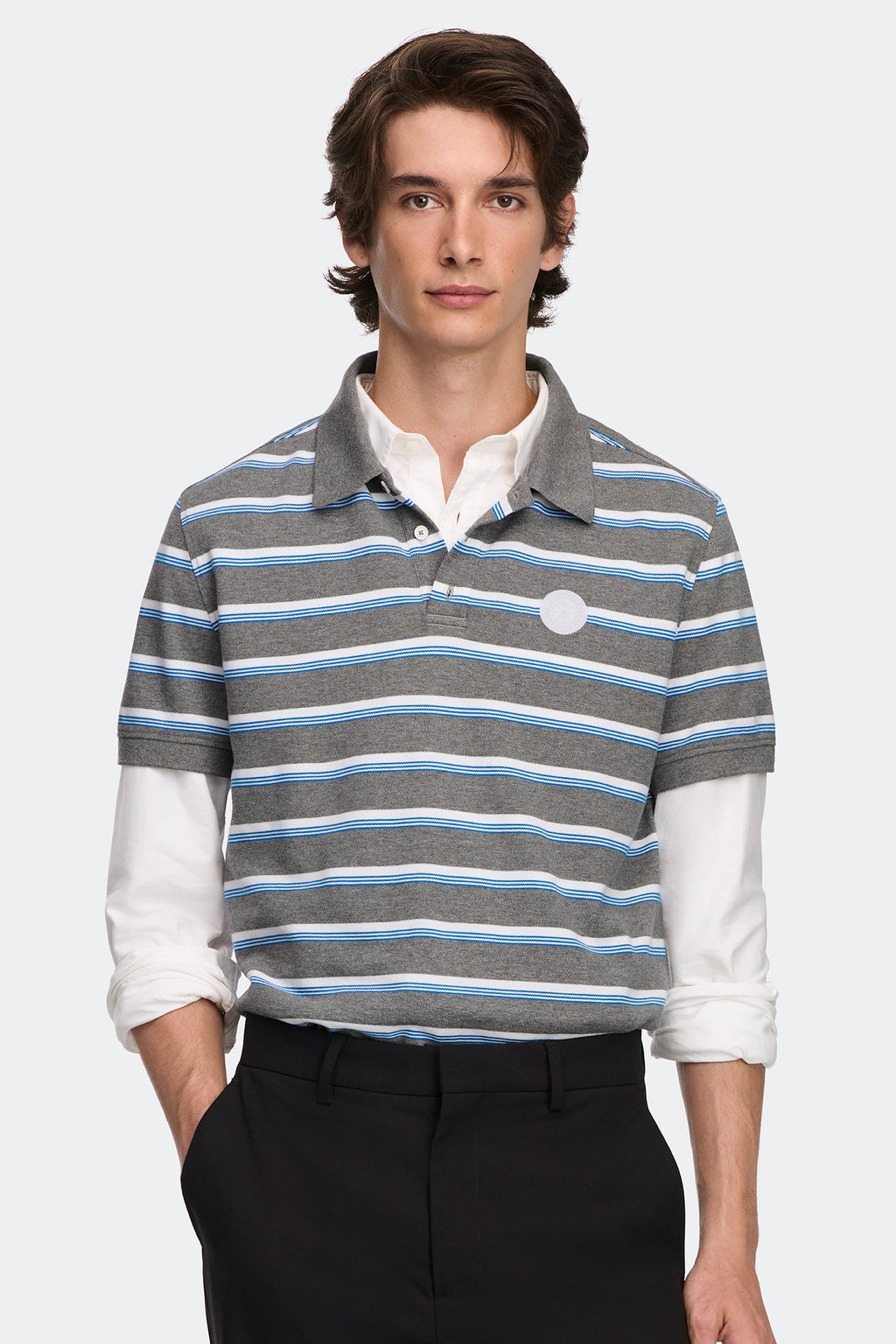 Beckley Striped Polo Tonal Disc