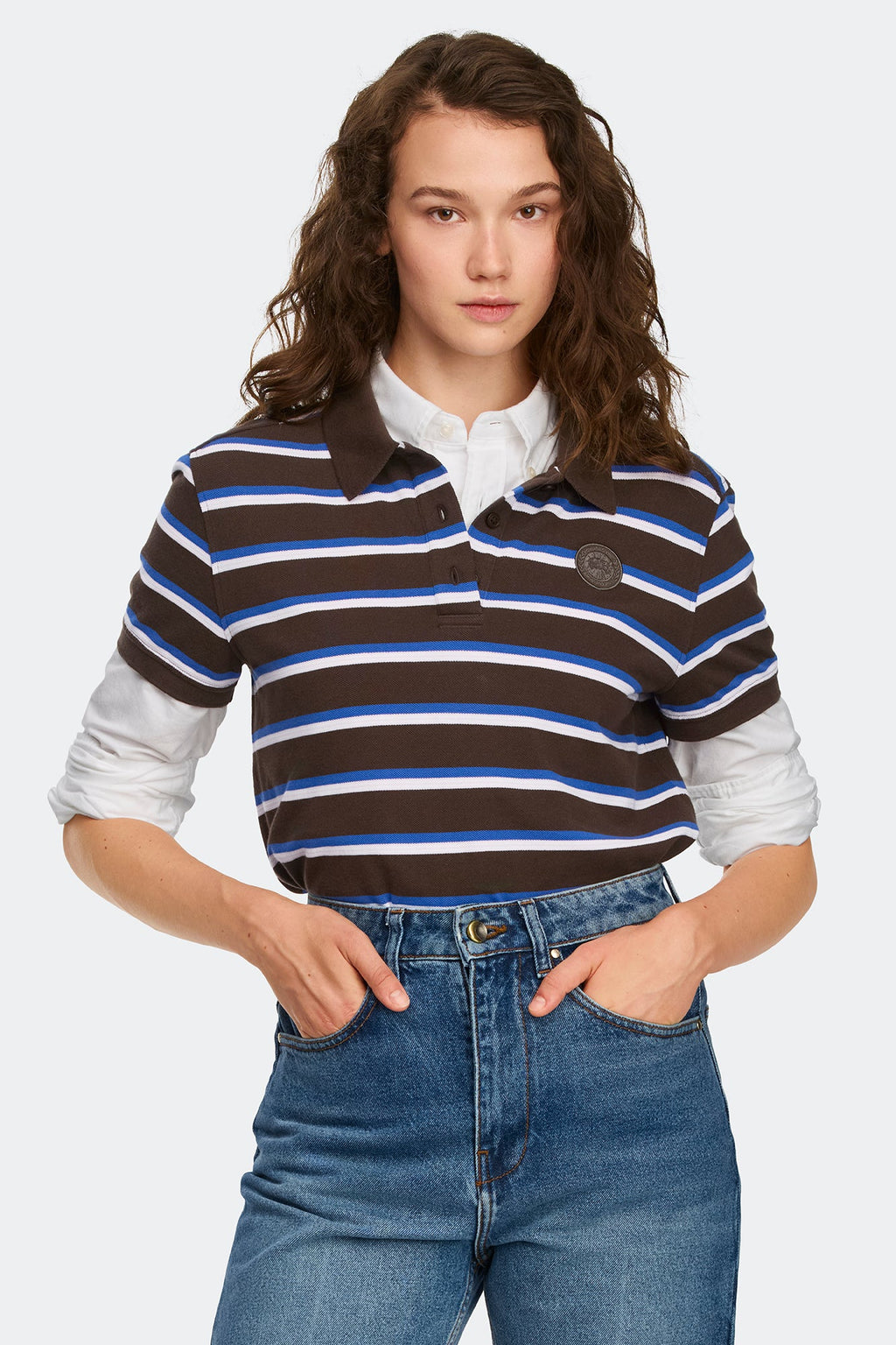 Almira Striped Polo Tonal Disc