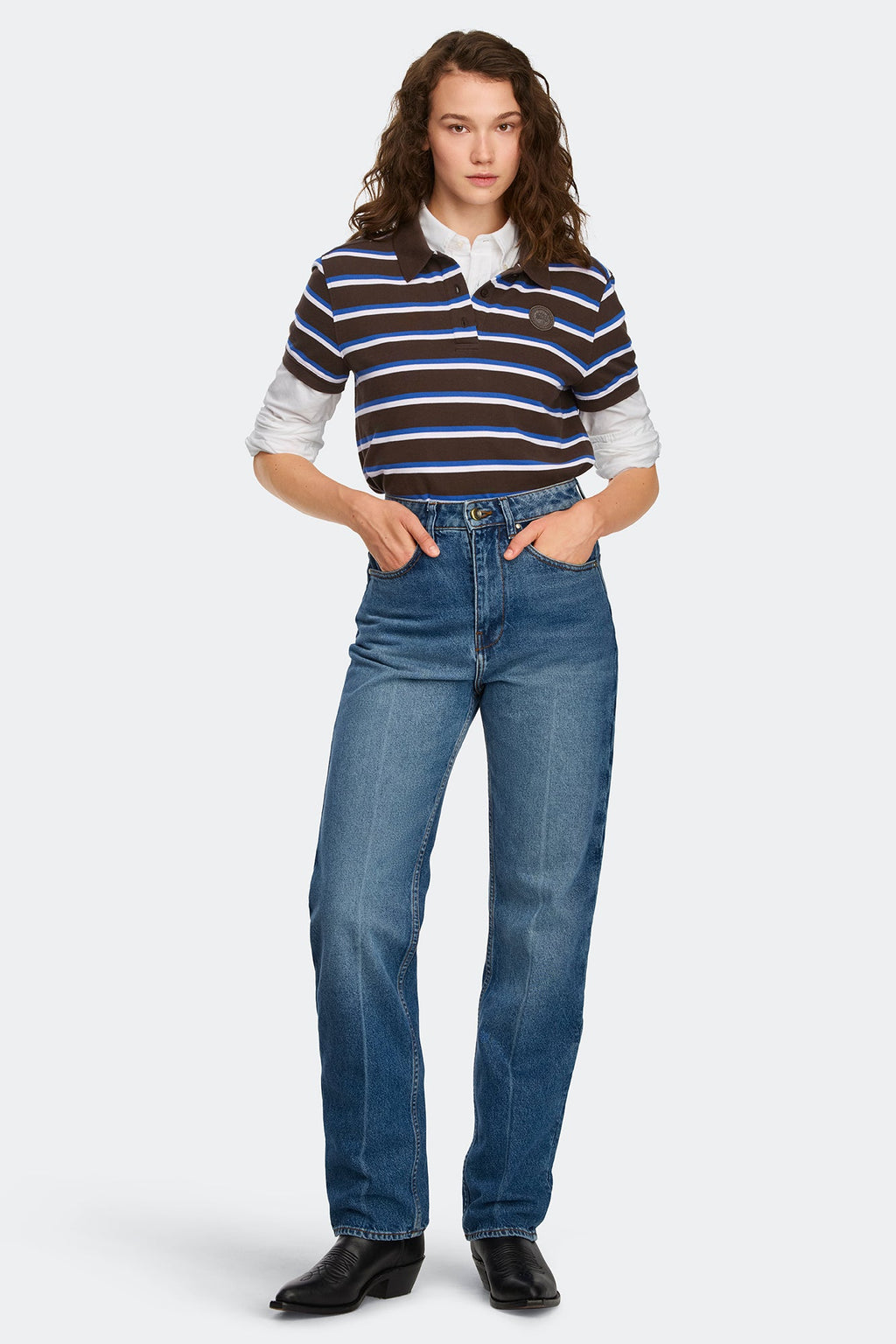 Almira Striped Polo Tonal Disc