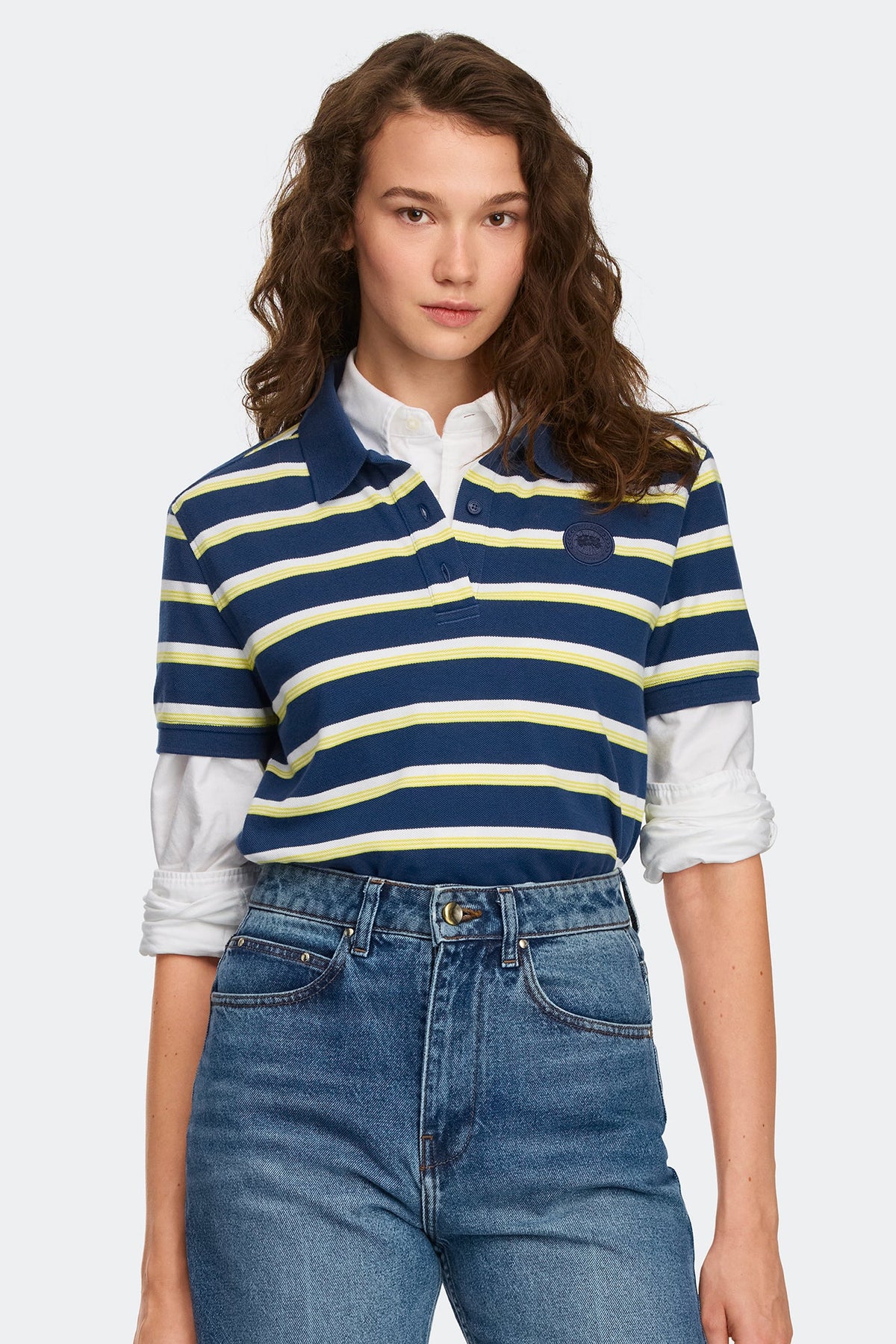 Almira Striped Polo Tonal Disc