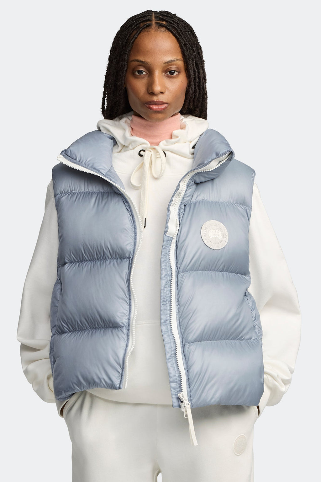 Cypress Puffer Vest White Disc