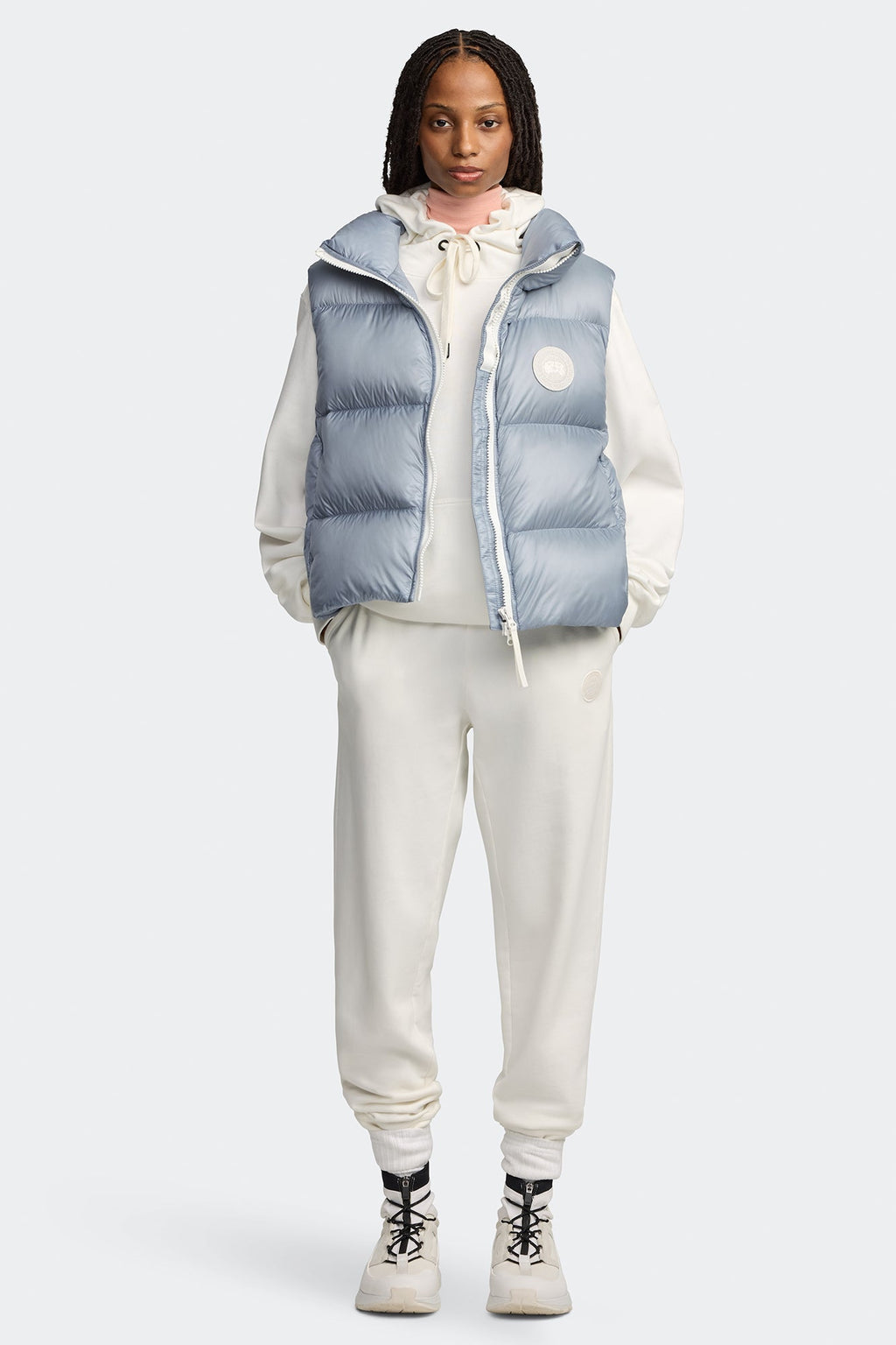 Cypress Puffer Vest White Disc