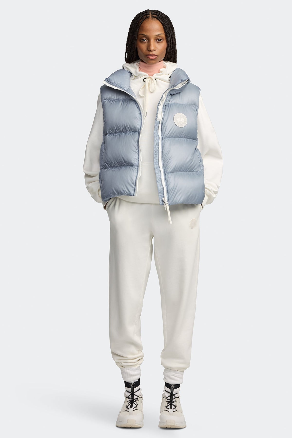 Cypress Puffer Vest White Disc