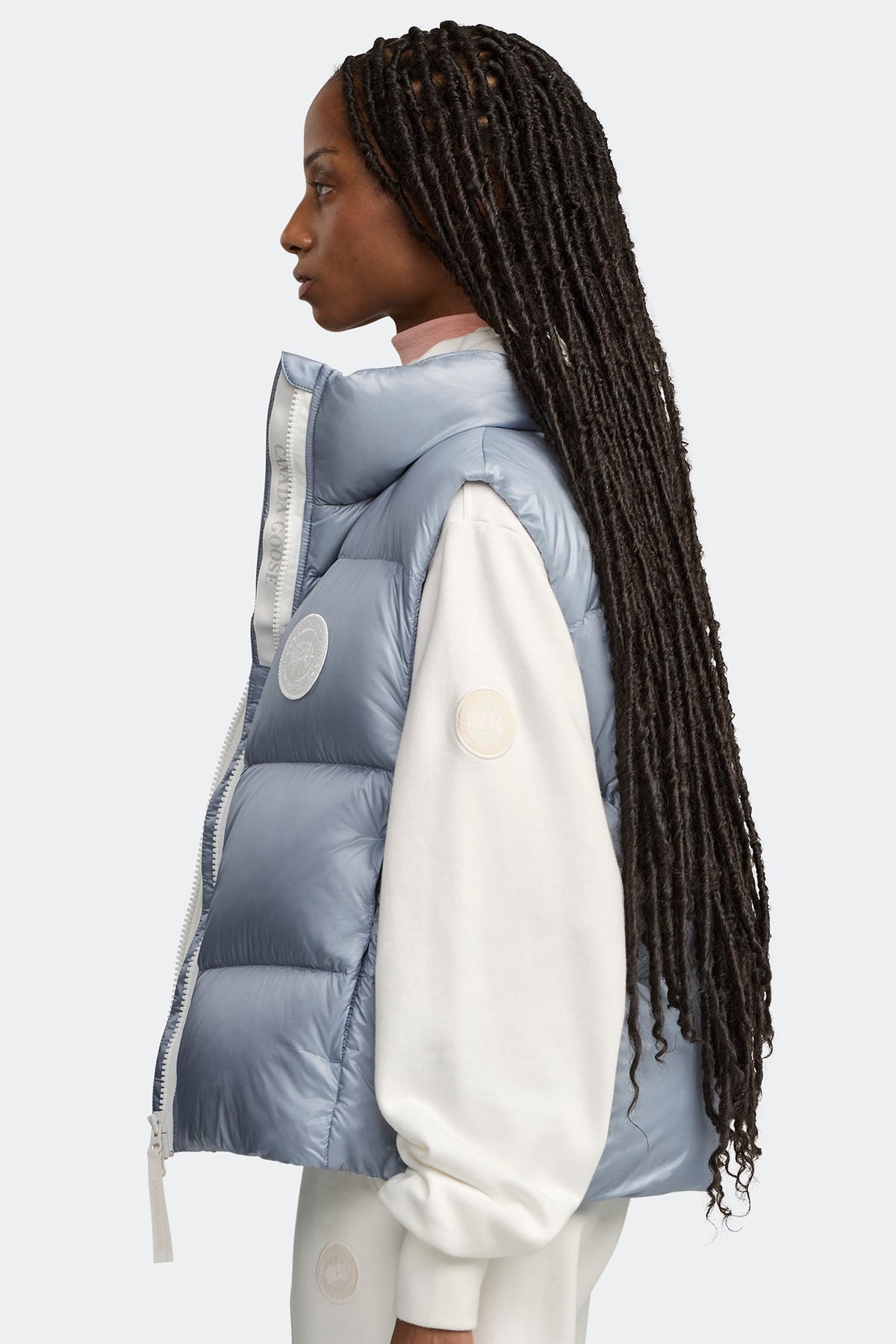 Cypress Puffer Vest White Disc