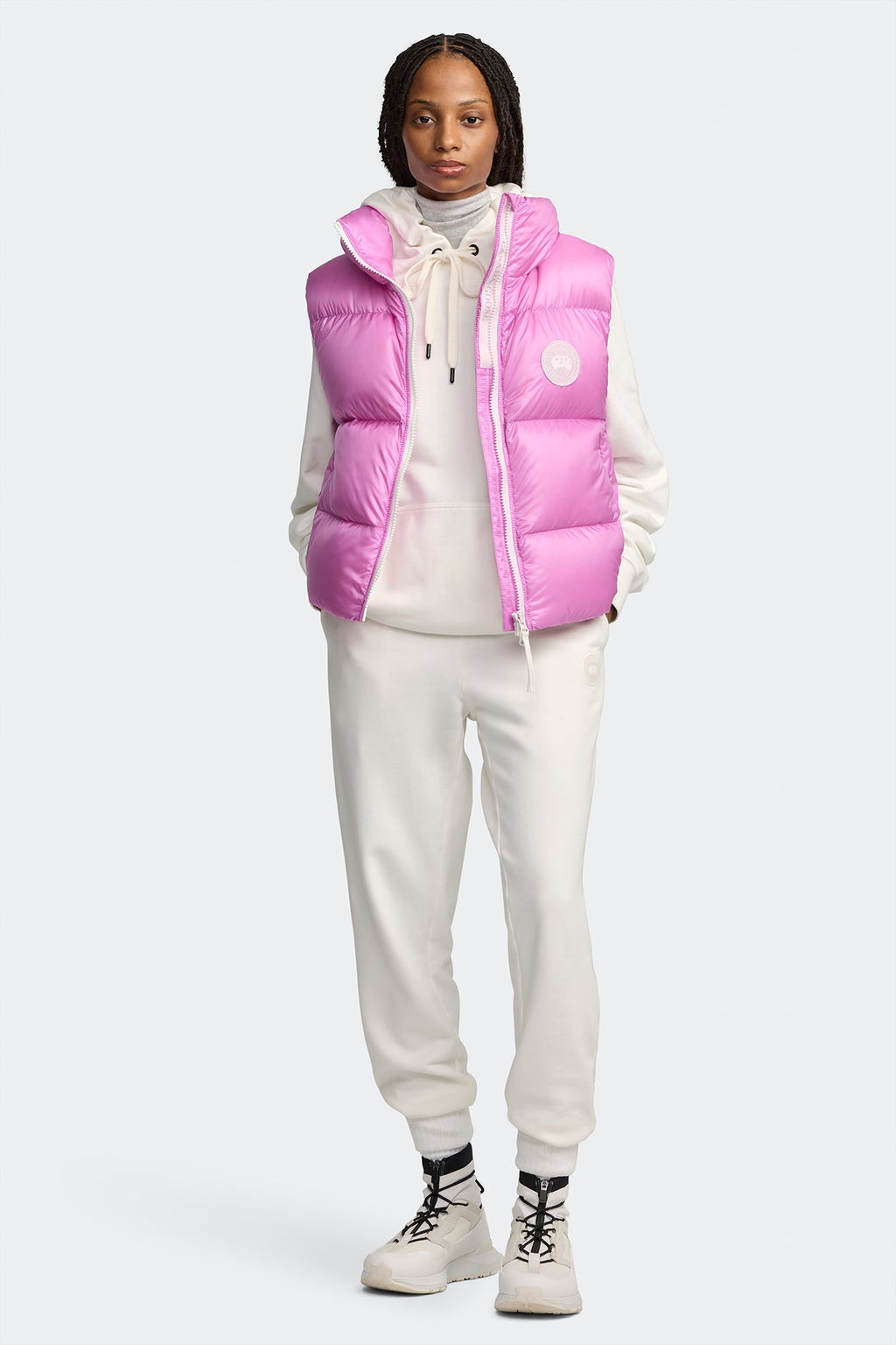 Cypress Puffer Vest White Disc
