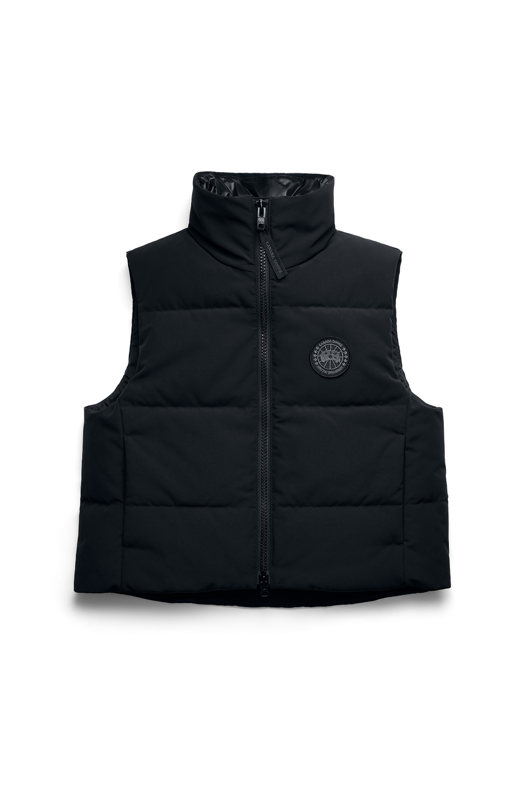 Grandview Cropped Vest Black Disc