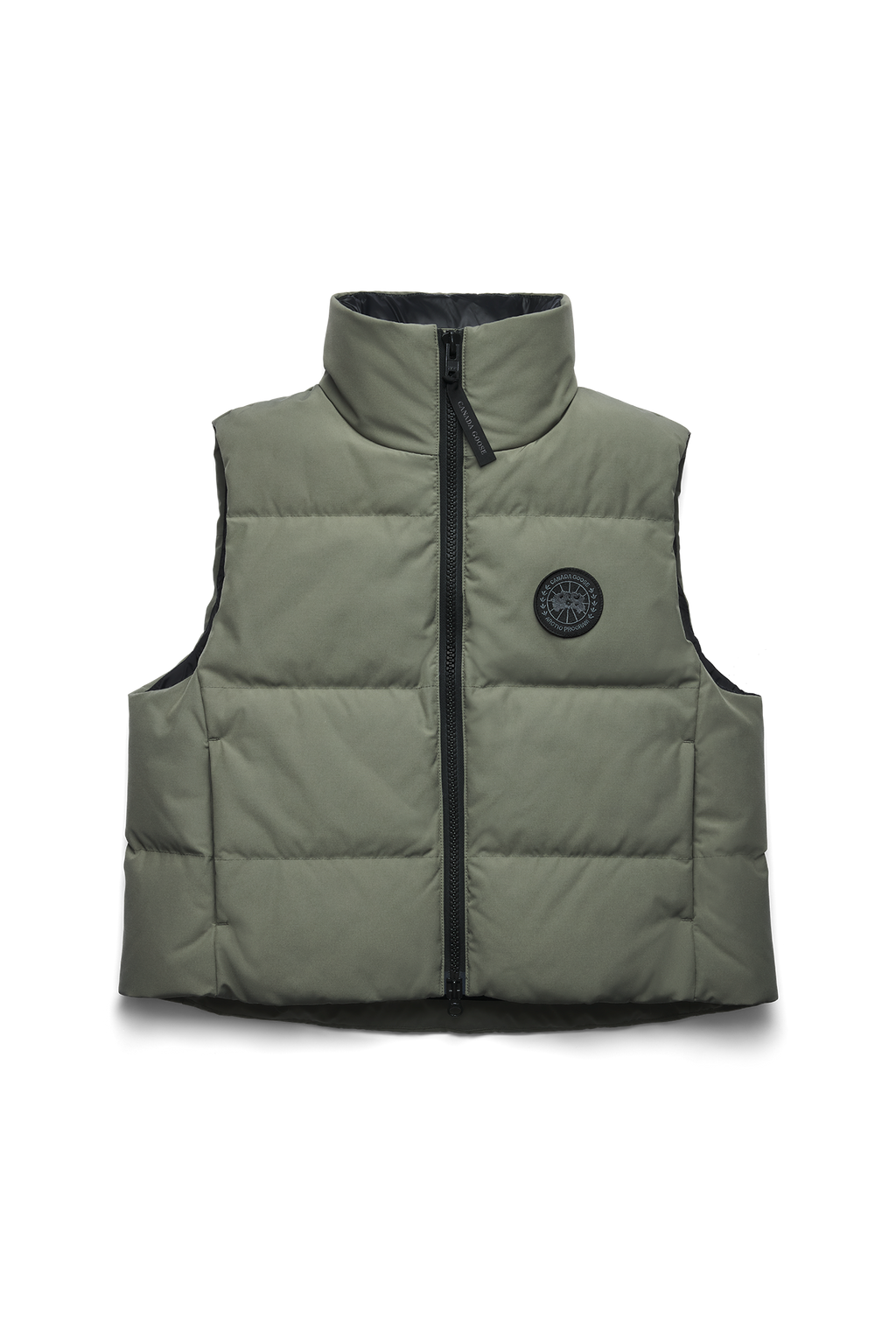 Grandview Cropped Vest Black Disc