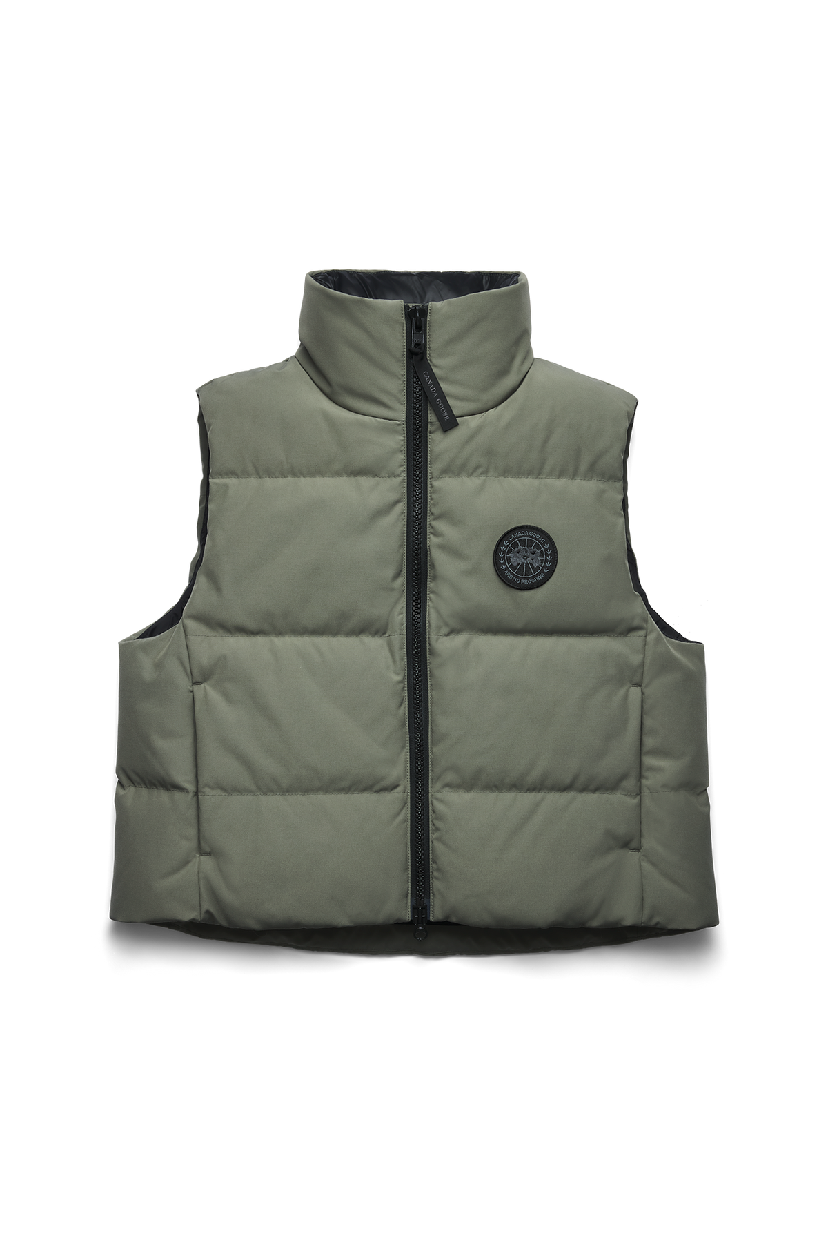 Grandview Cropped Vest Black Disc