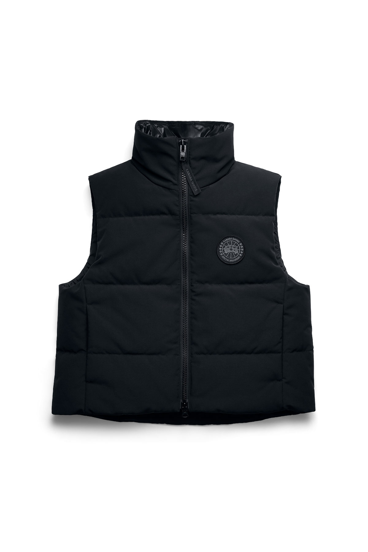 Grandview Cropped Vest Black Disc