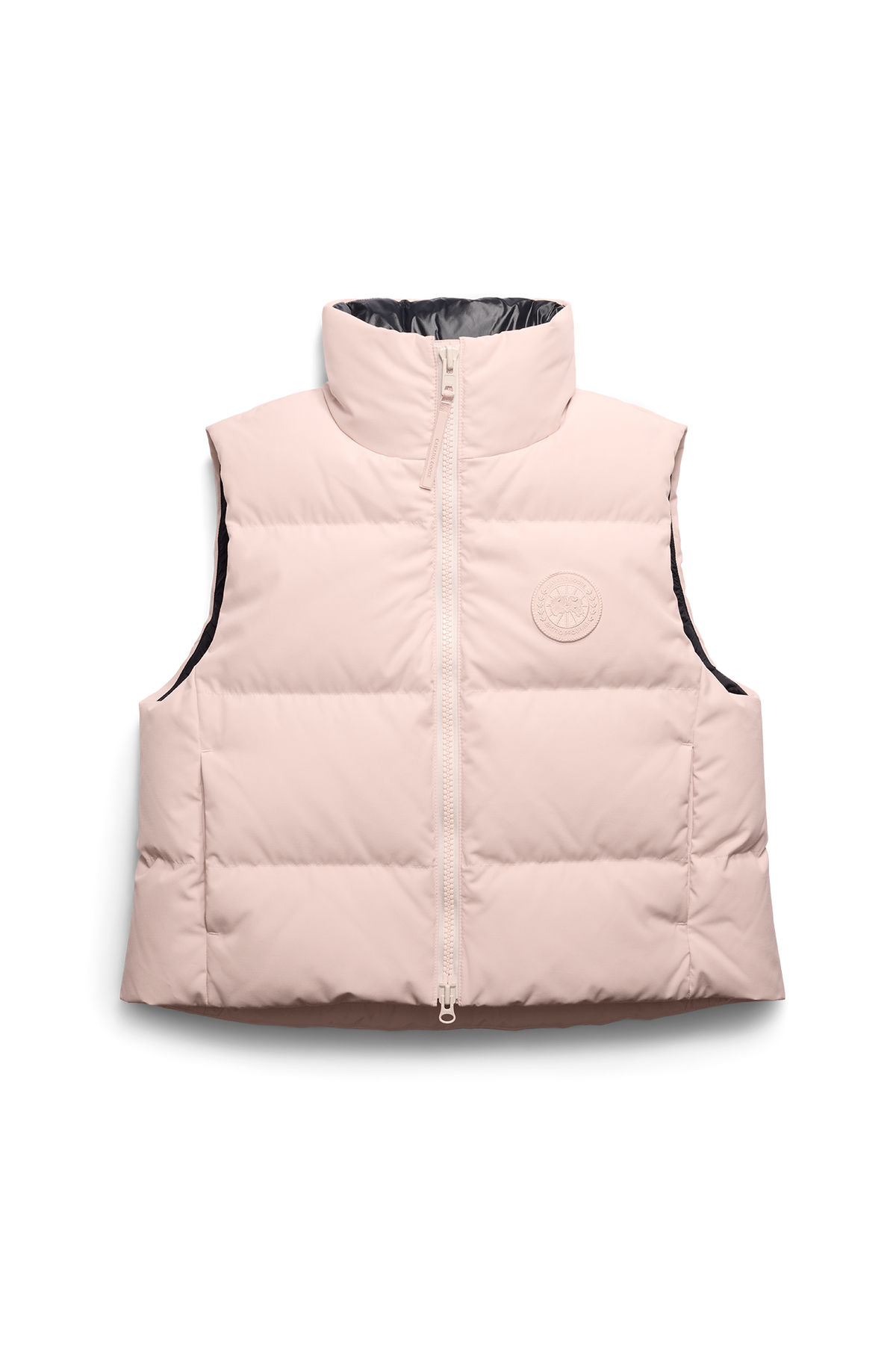 Grandview Cropped Vest Tonal Disc