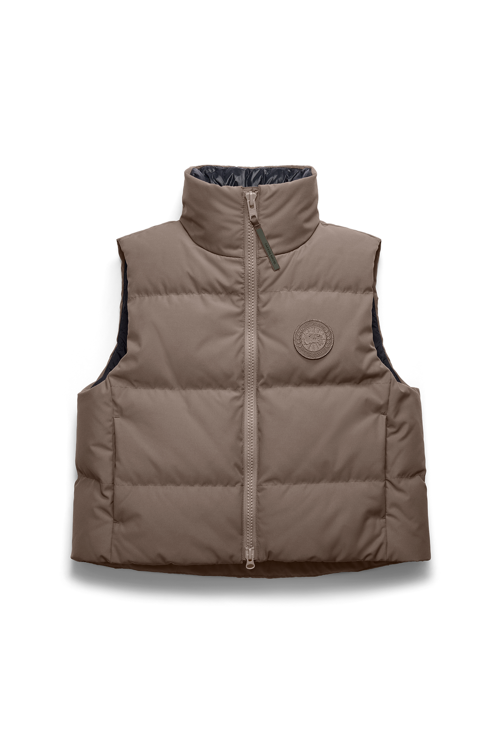 Grandview Cropped Vest Tonal Disc