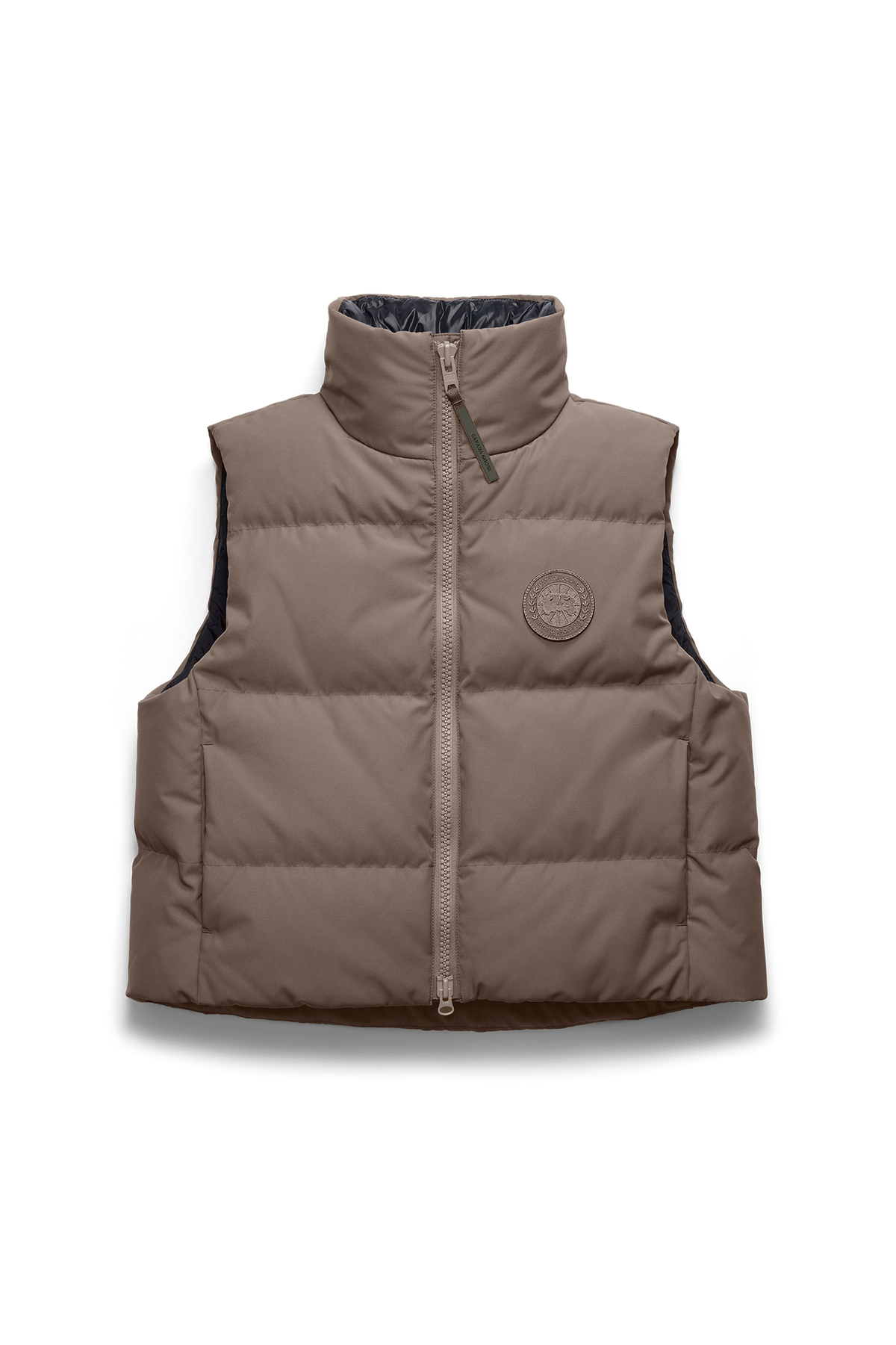 Grandview Cropped Vest Tonal Disc
