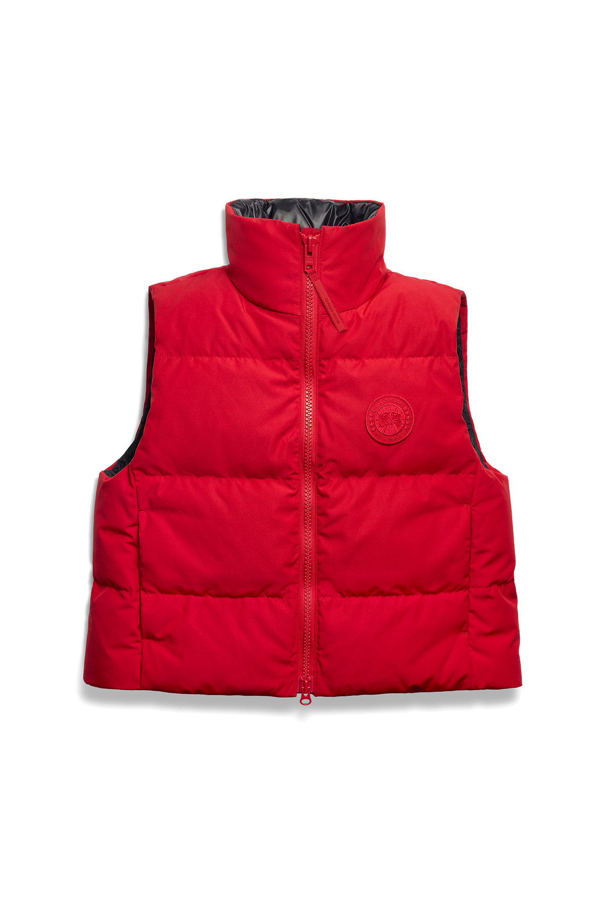 Grandview Cropped Vest Tonal Disc