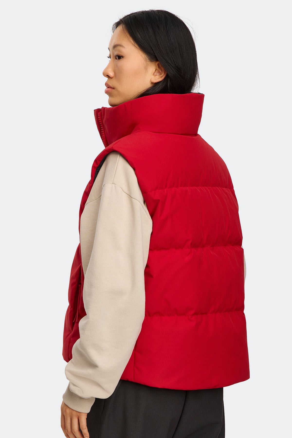 Grandview Cropped Vest Tonal Disc