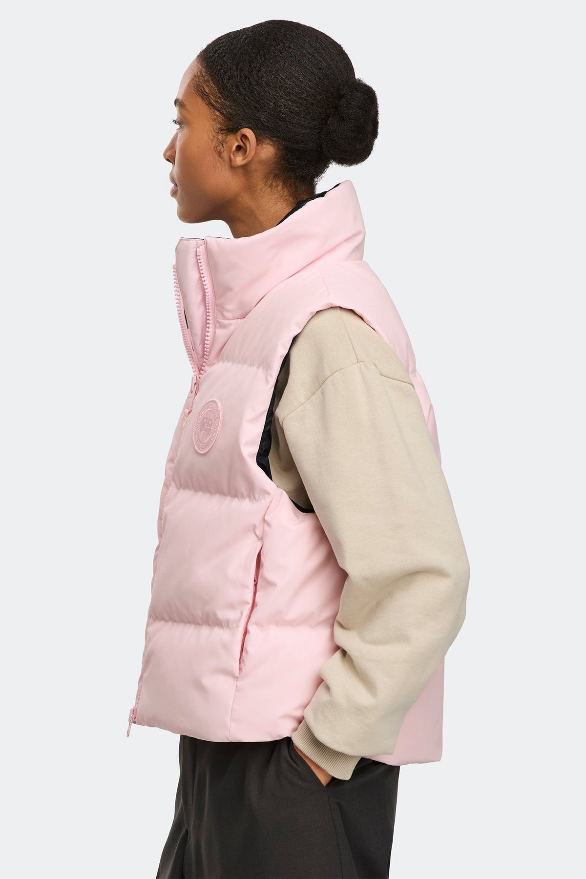 Grandview Cropped Vest Tonal Disc