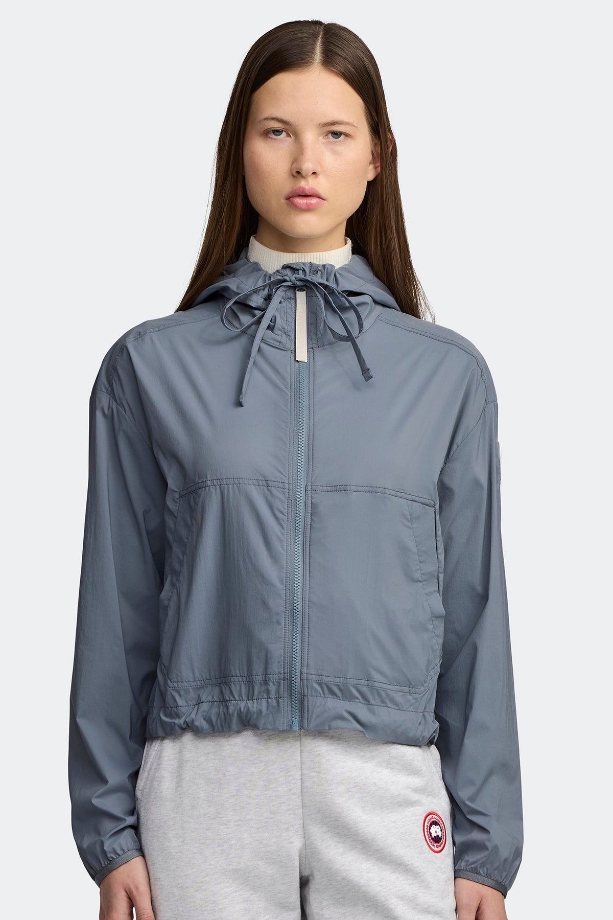 Kaslo Lightweight Cropped Jacket White Disc