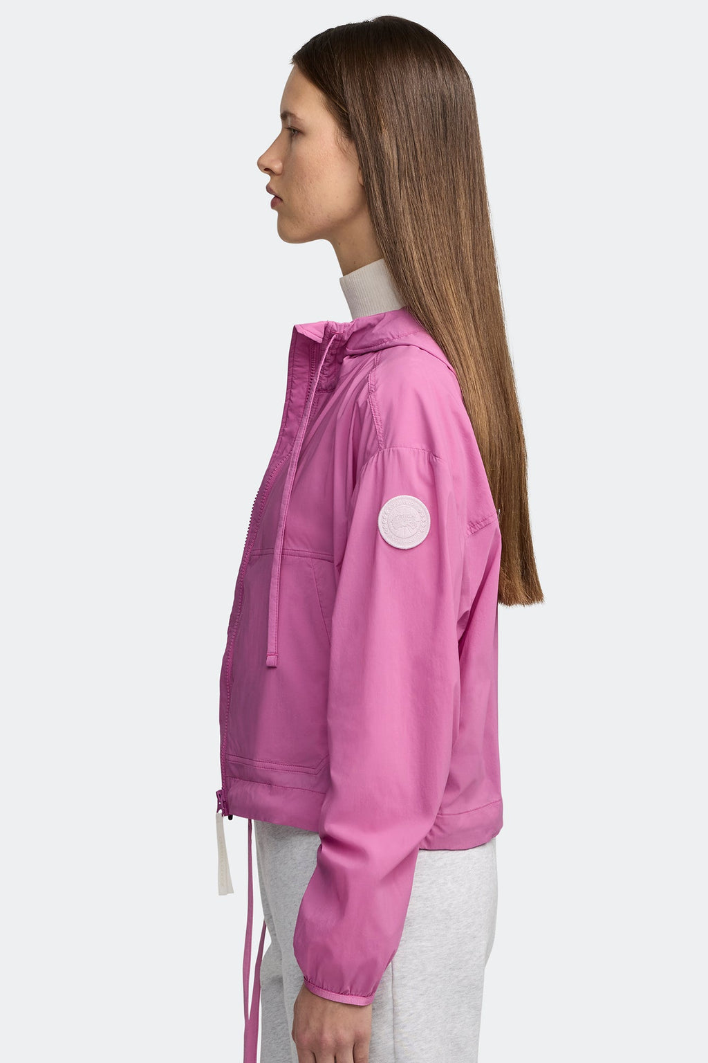 Kaslo Lightweight Cropped Jacket White Disc