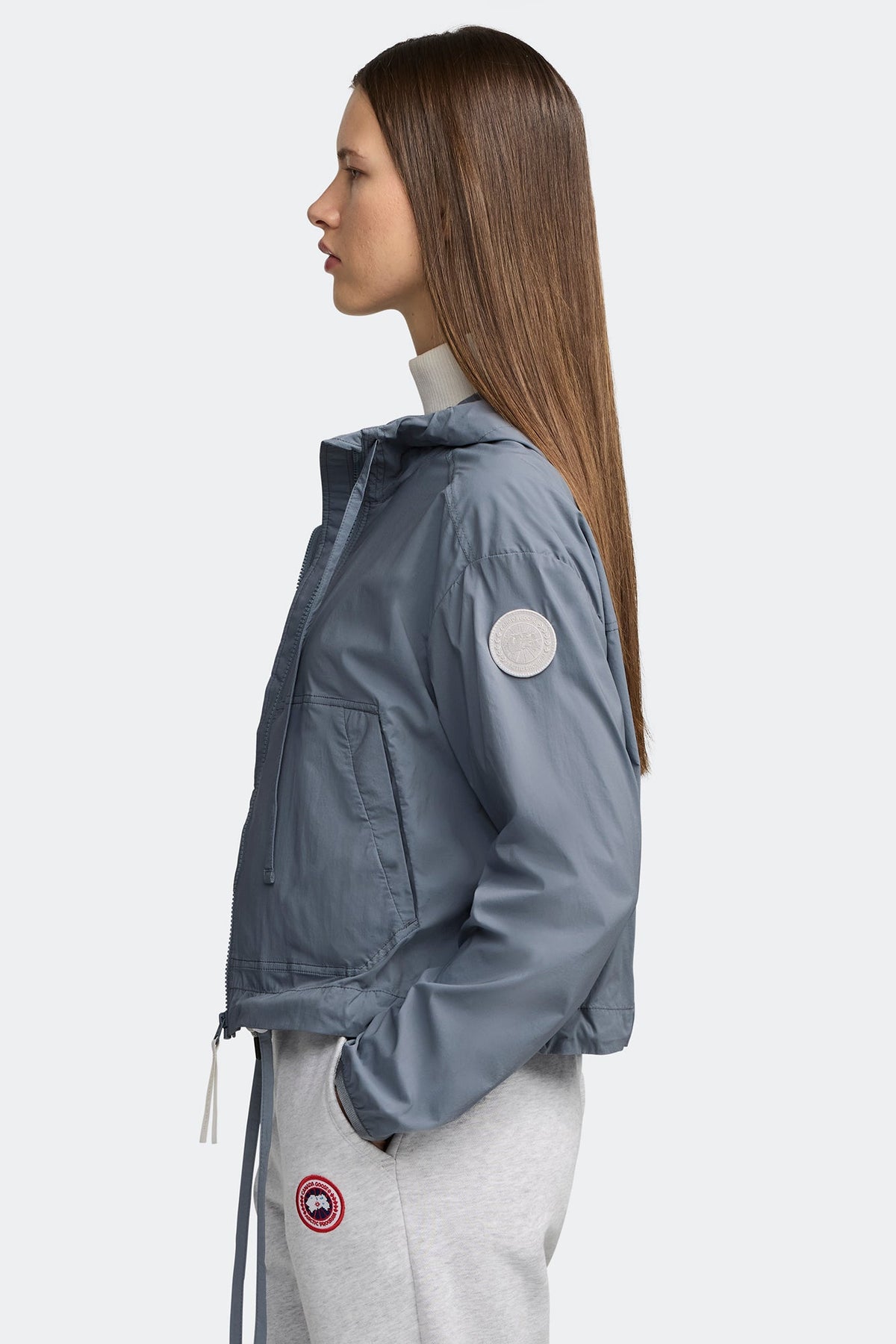 Kaslo Lightweight Cropped Jacket White Disc