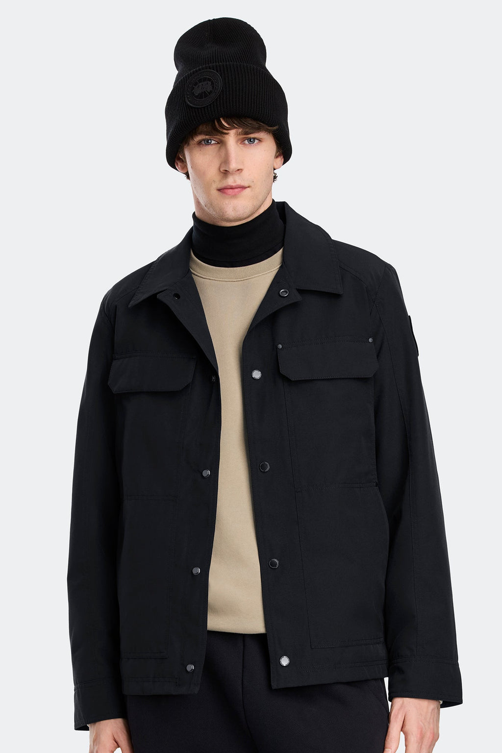 Burnaby Lightweight Chore Coat Black Disc