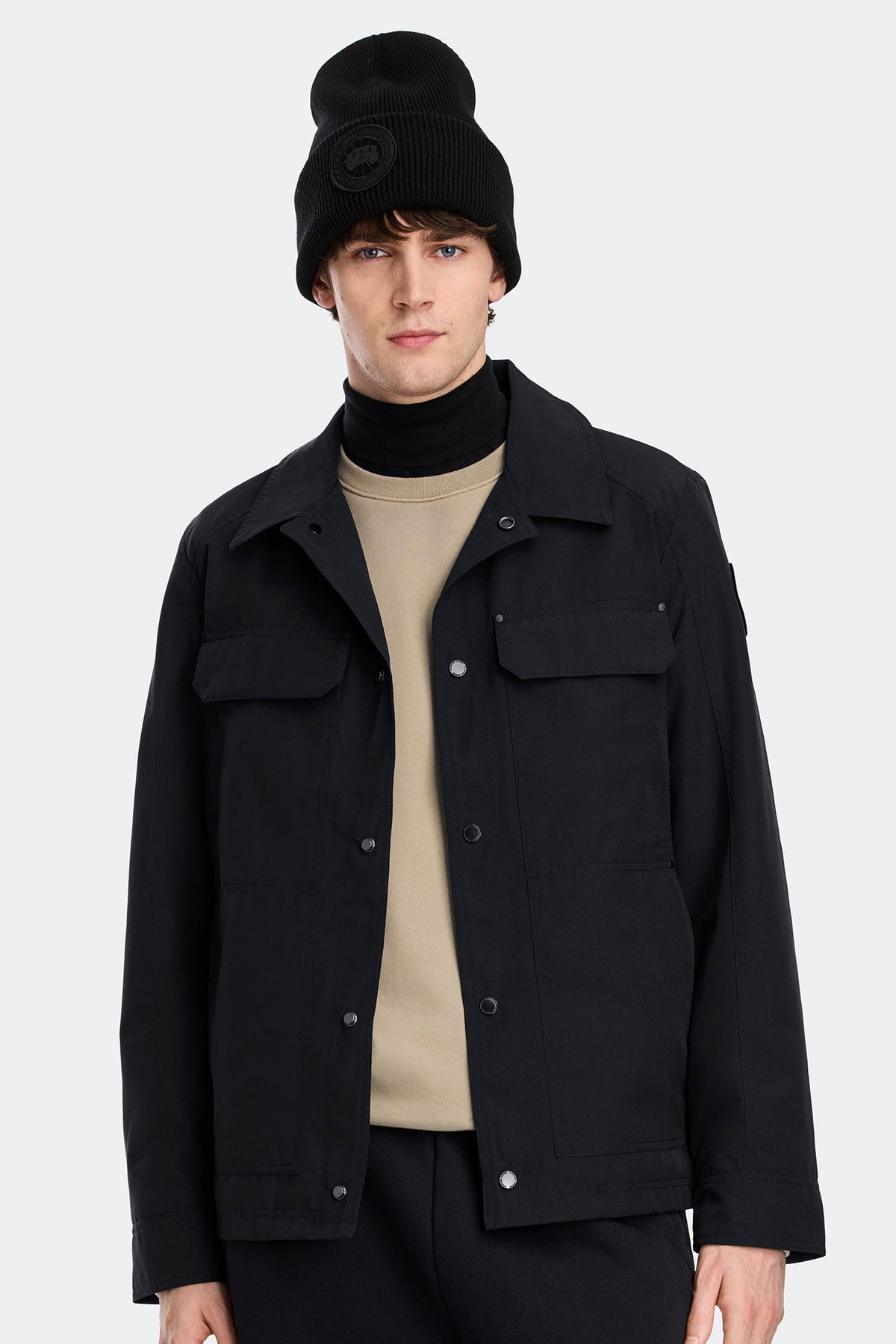 Burnaby Lightweight Chore Coat Black Disc