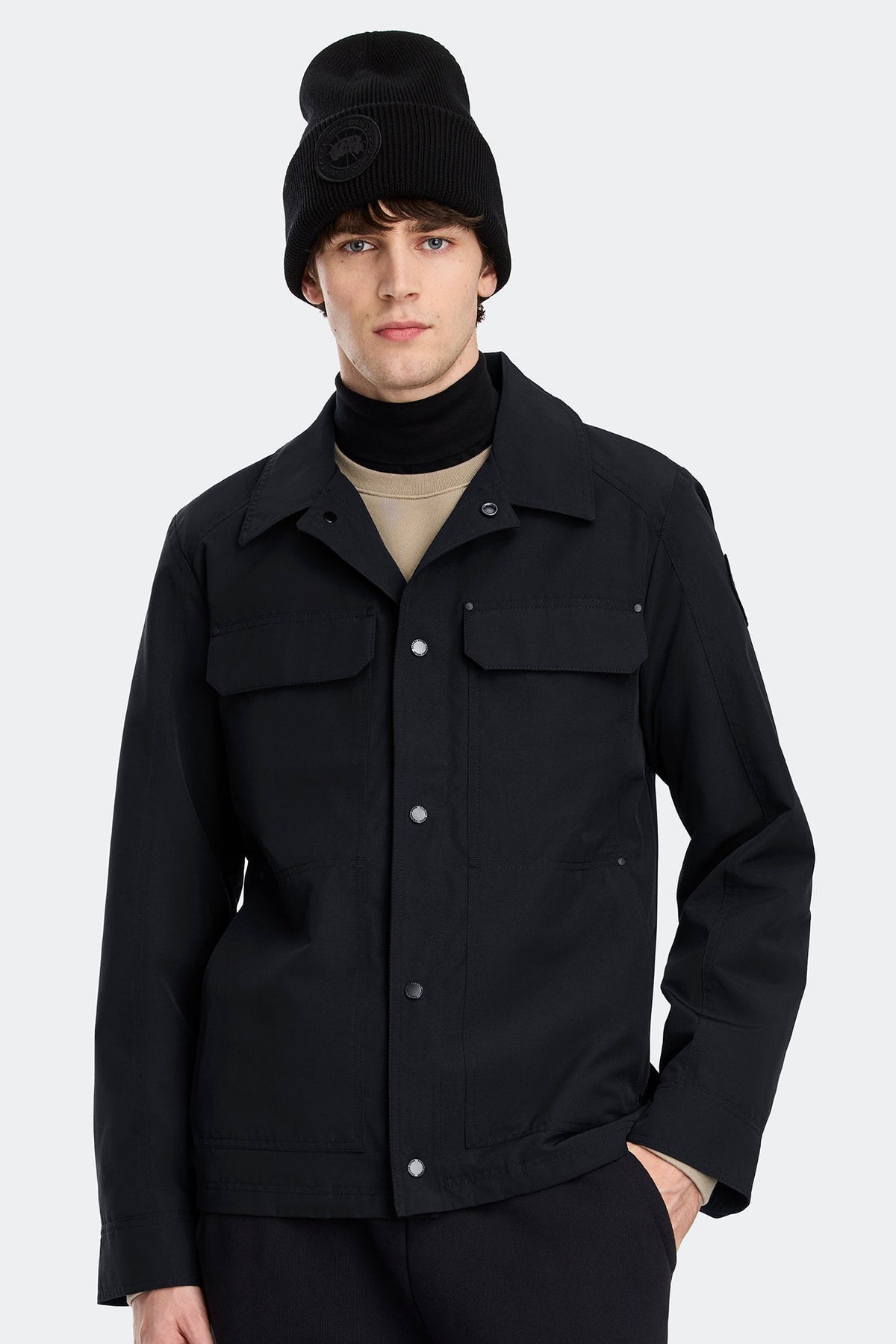 Burnaby Lightweight Chore Coat Black Disc