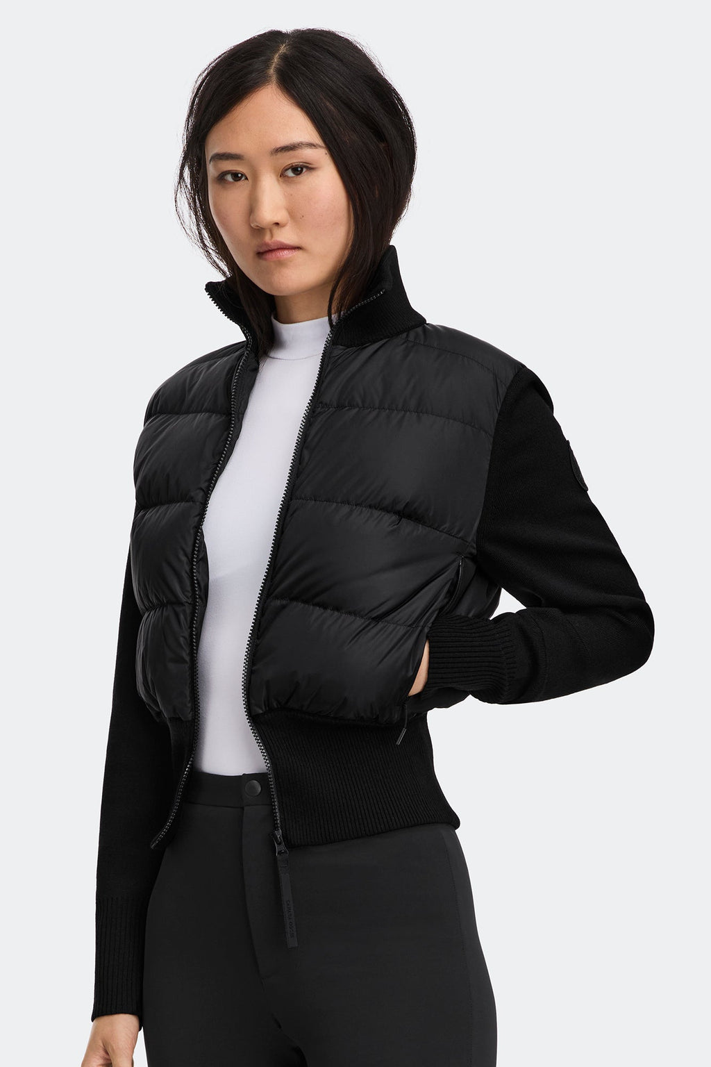 HyBridge® Wide Quilt Knit Jacket Tonal Disc