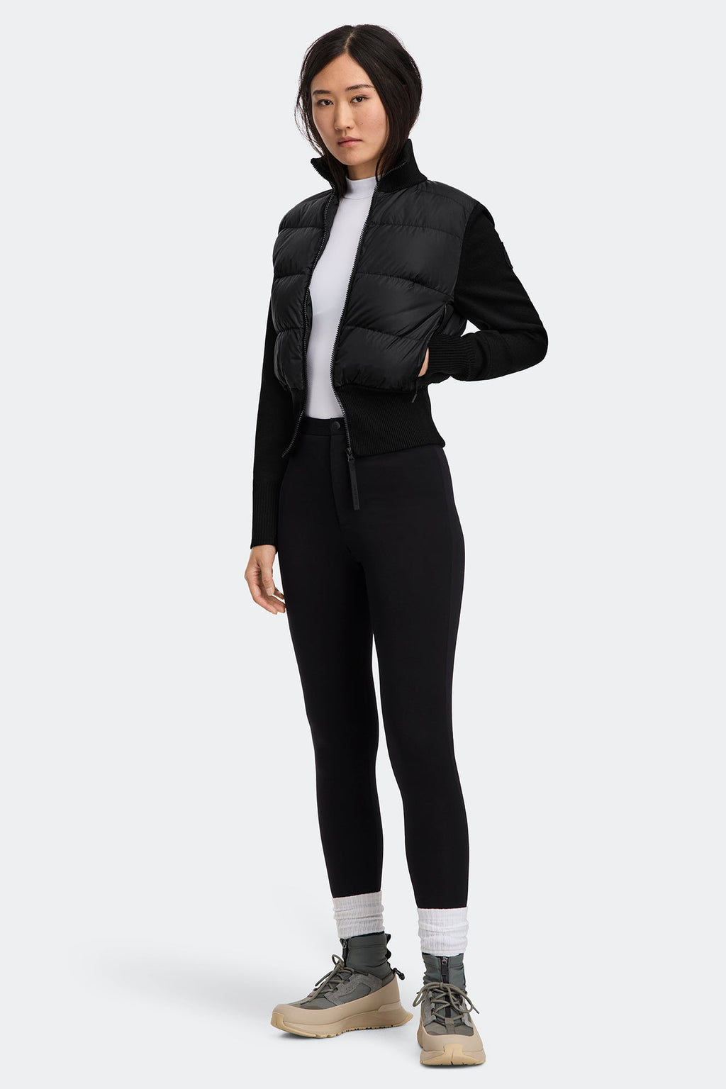 HyBridge® Wide Quilt Knit Jacket Tonal Disc