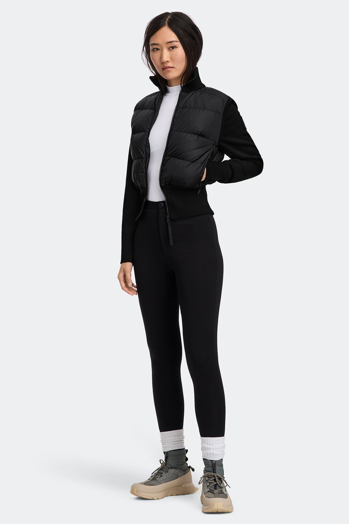 HyBridge® Wide Quilt Knit Jacket Tonal Disc