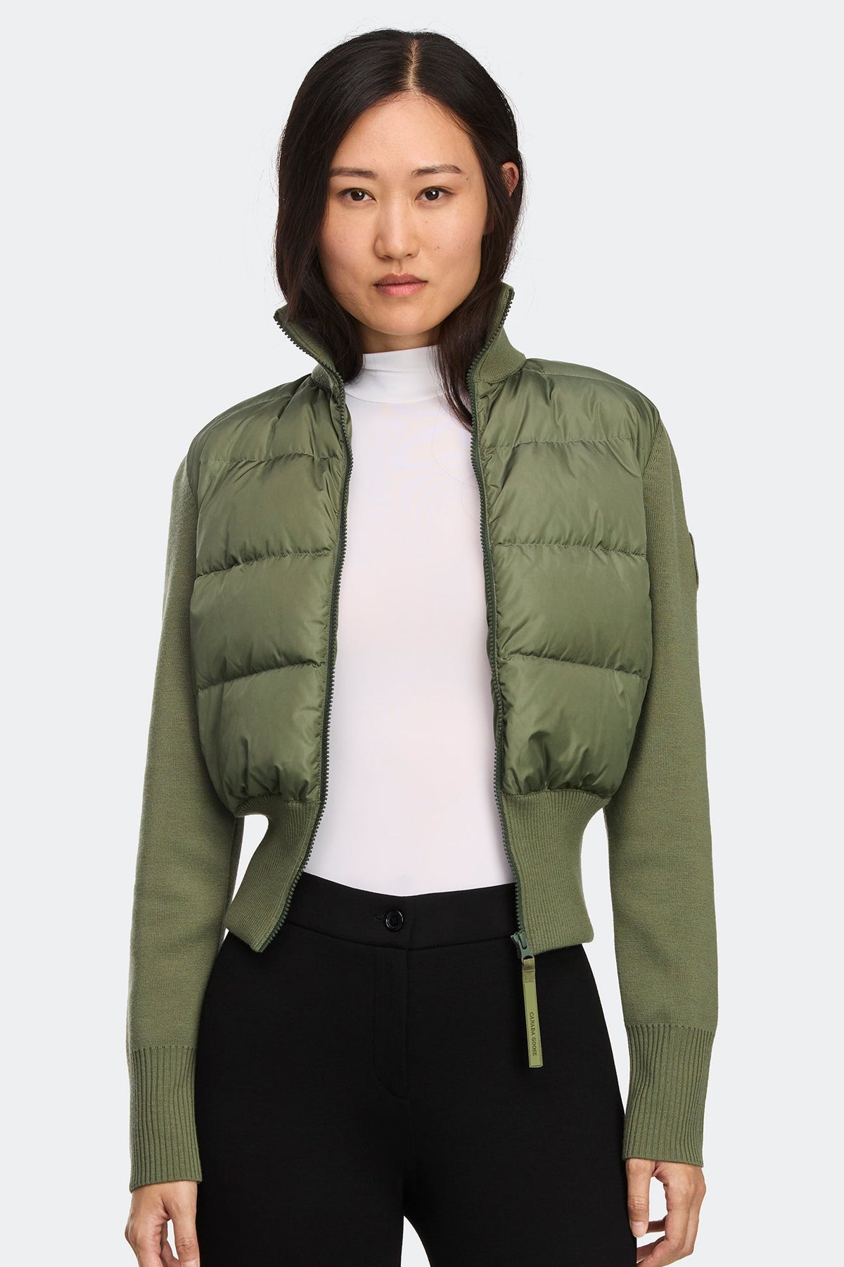 HyBridge® Wide Quilt Knit Jacket Tonal Disc