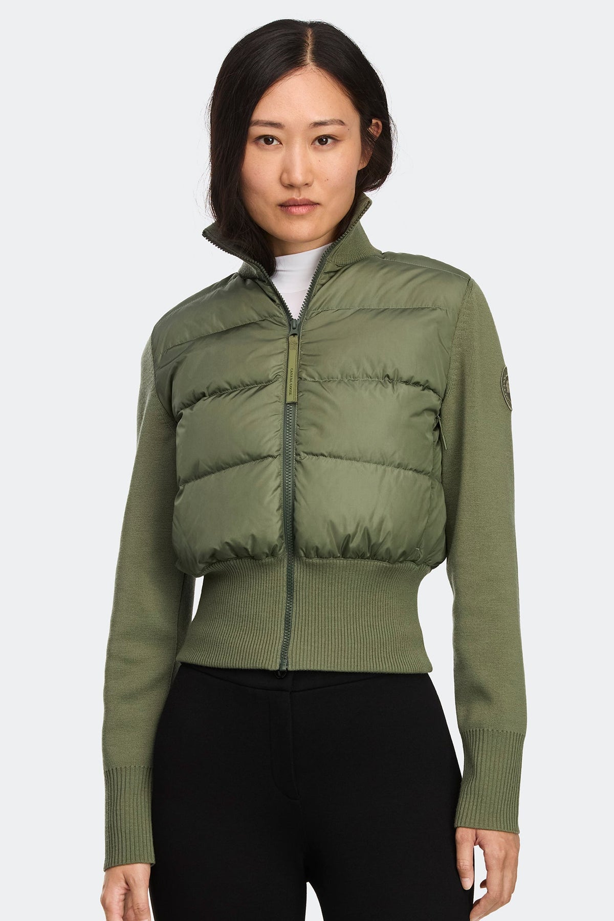 HyBridge® Wide Quilt Knit Jacket Tonal Disc