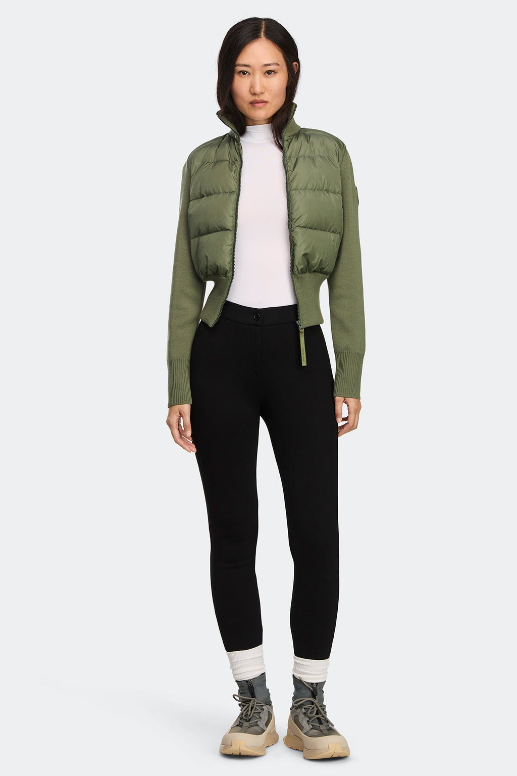 HyBridge® Wide Quilt Knit Jacket Tonal Disc