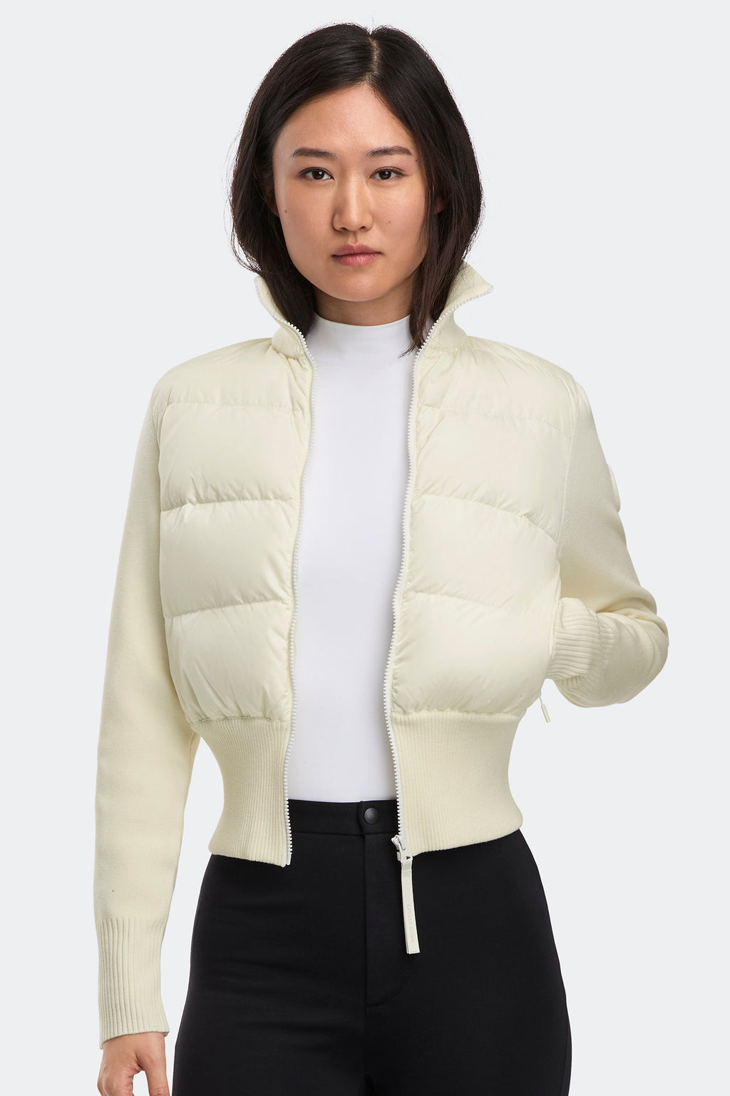 HyBridge® Wide Quilt Knit Jacket Tonal Disc