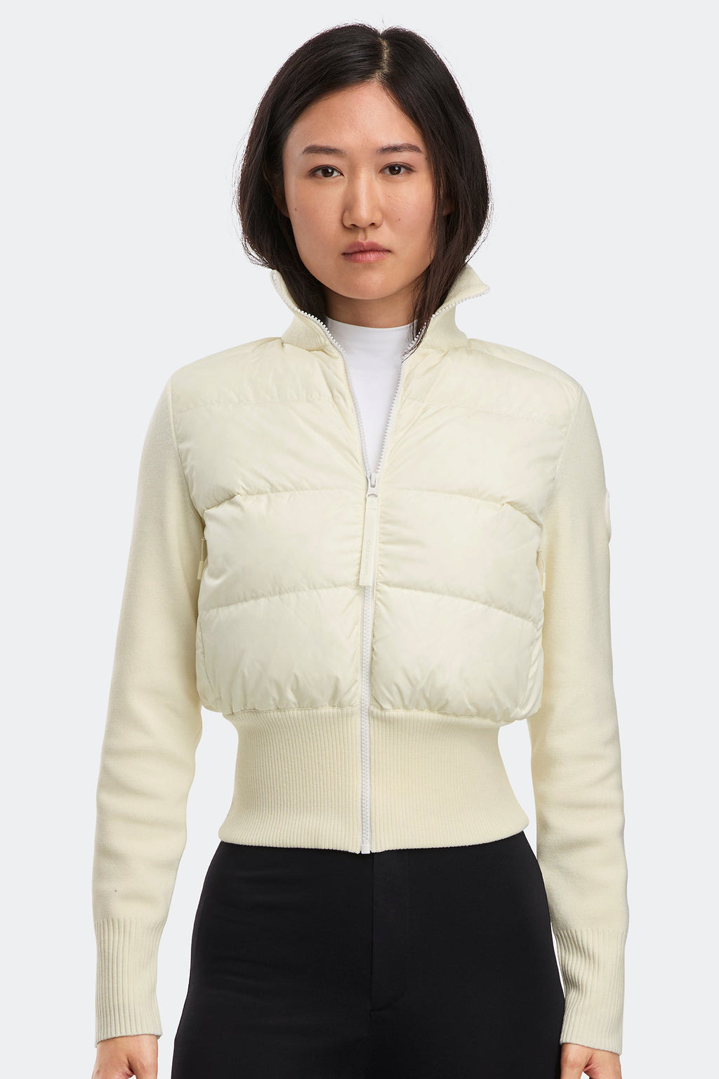 HyBridge® Wide Quilt Knit Jacket Tonal Disc
