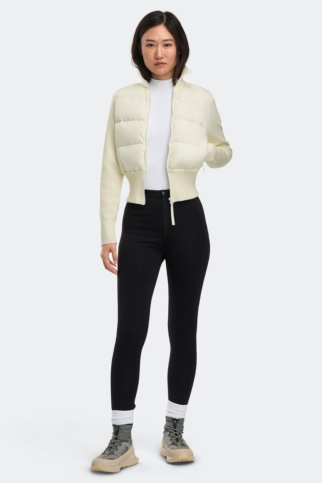 HyBridge® Wide Quilt Knit Jacket Tonal Disc
