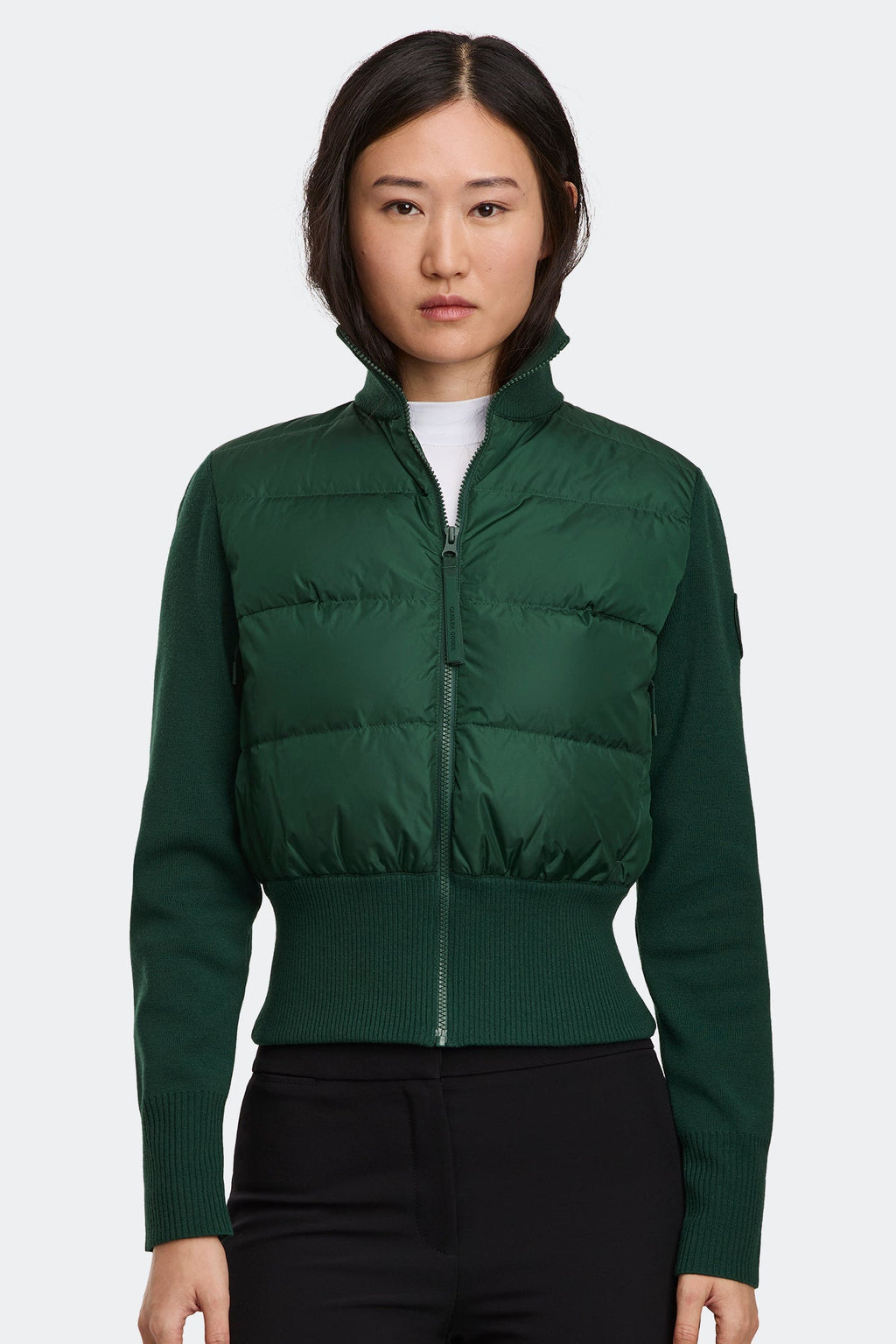 HyBridge® Wide Quilt Knit Jacket Tonal Disc
