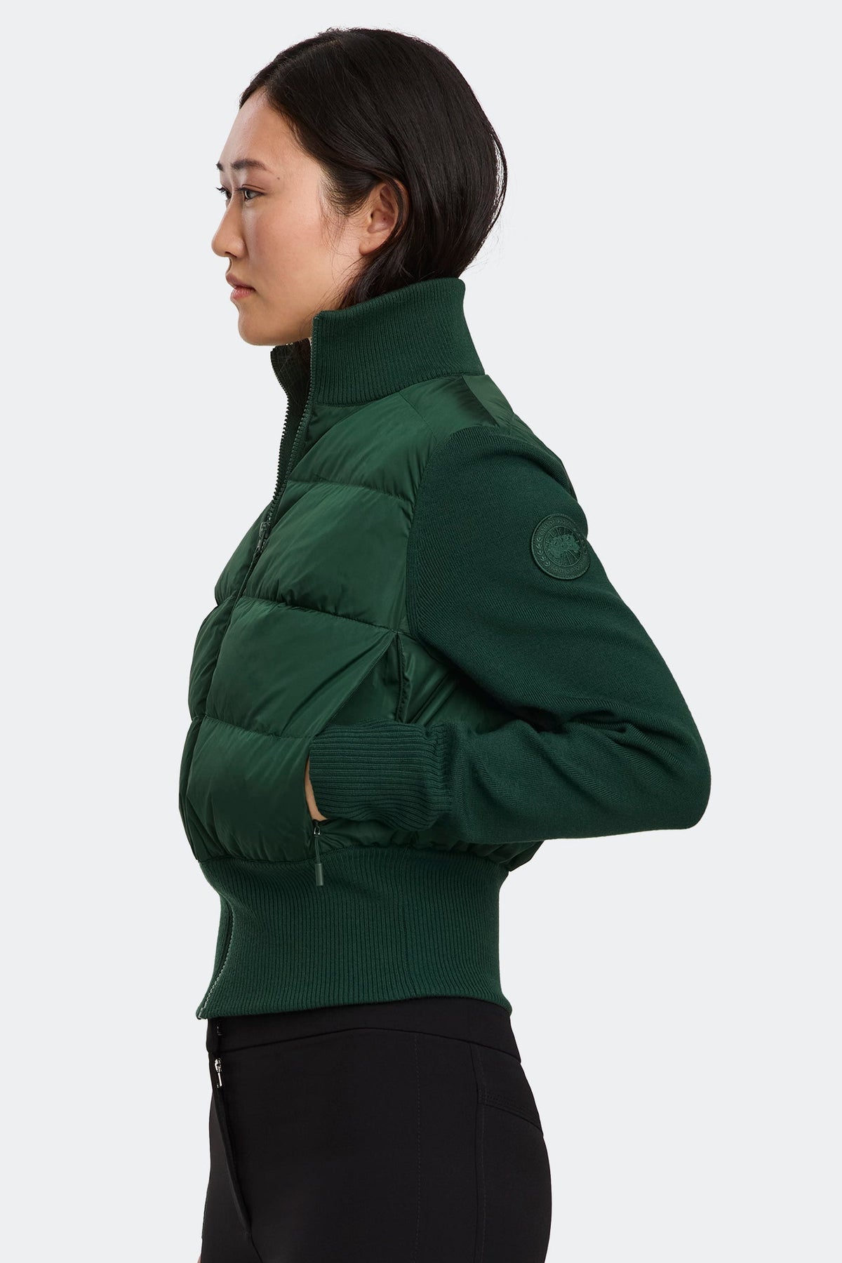 HyBridge® Wide Quilt Knit Jacket Tonal Disc