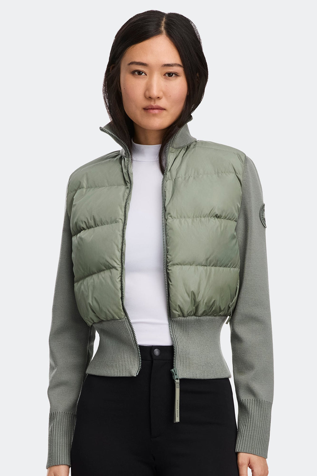 HyBridge® Wide Quilt Knit Jacket Tonal Disc