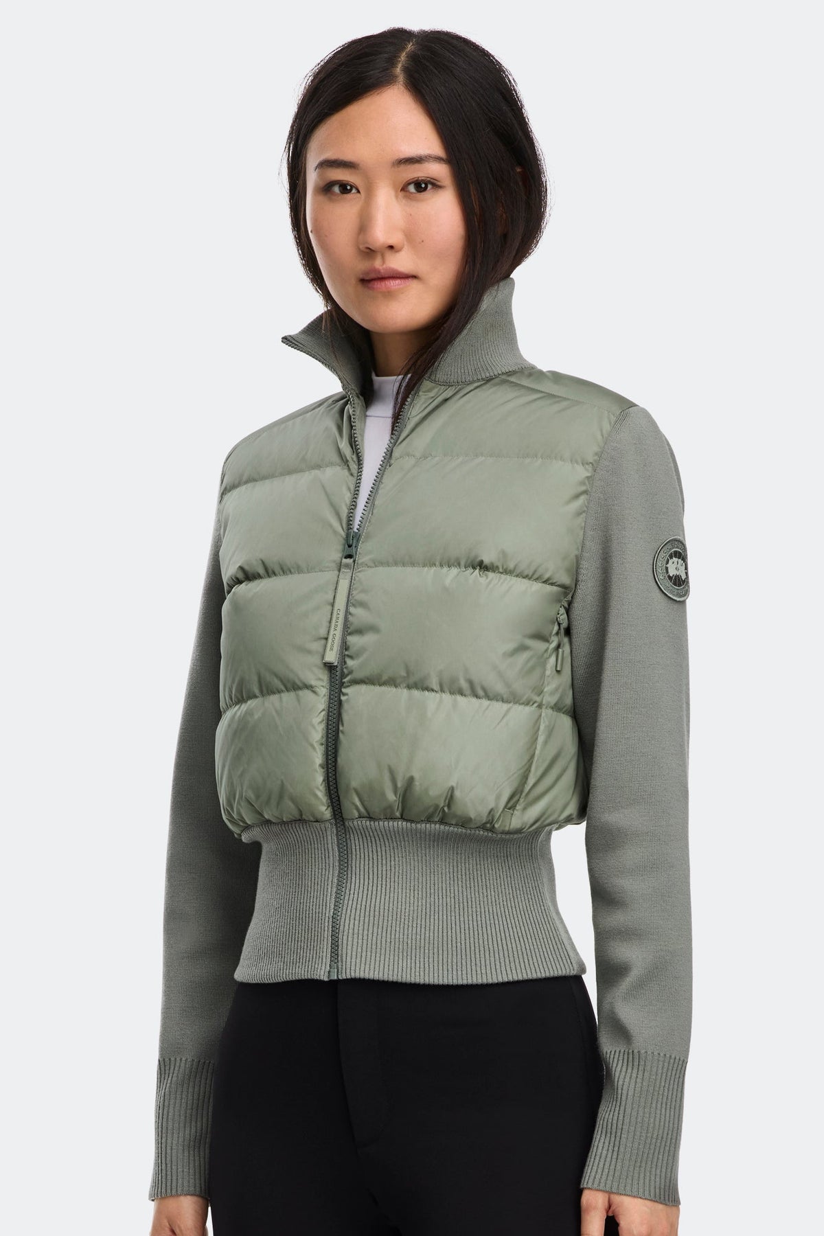HyBridge® Wide Quilt Knit Jacket Tonal Disc