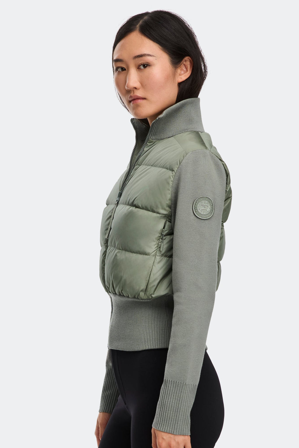 HyBridge® Wide Quilt Knit Jacket Tonal Disc
