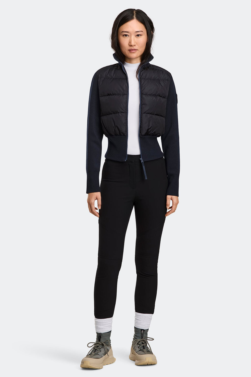 HyBridge® Wide Quilt Knit Jacket Tonal Disc